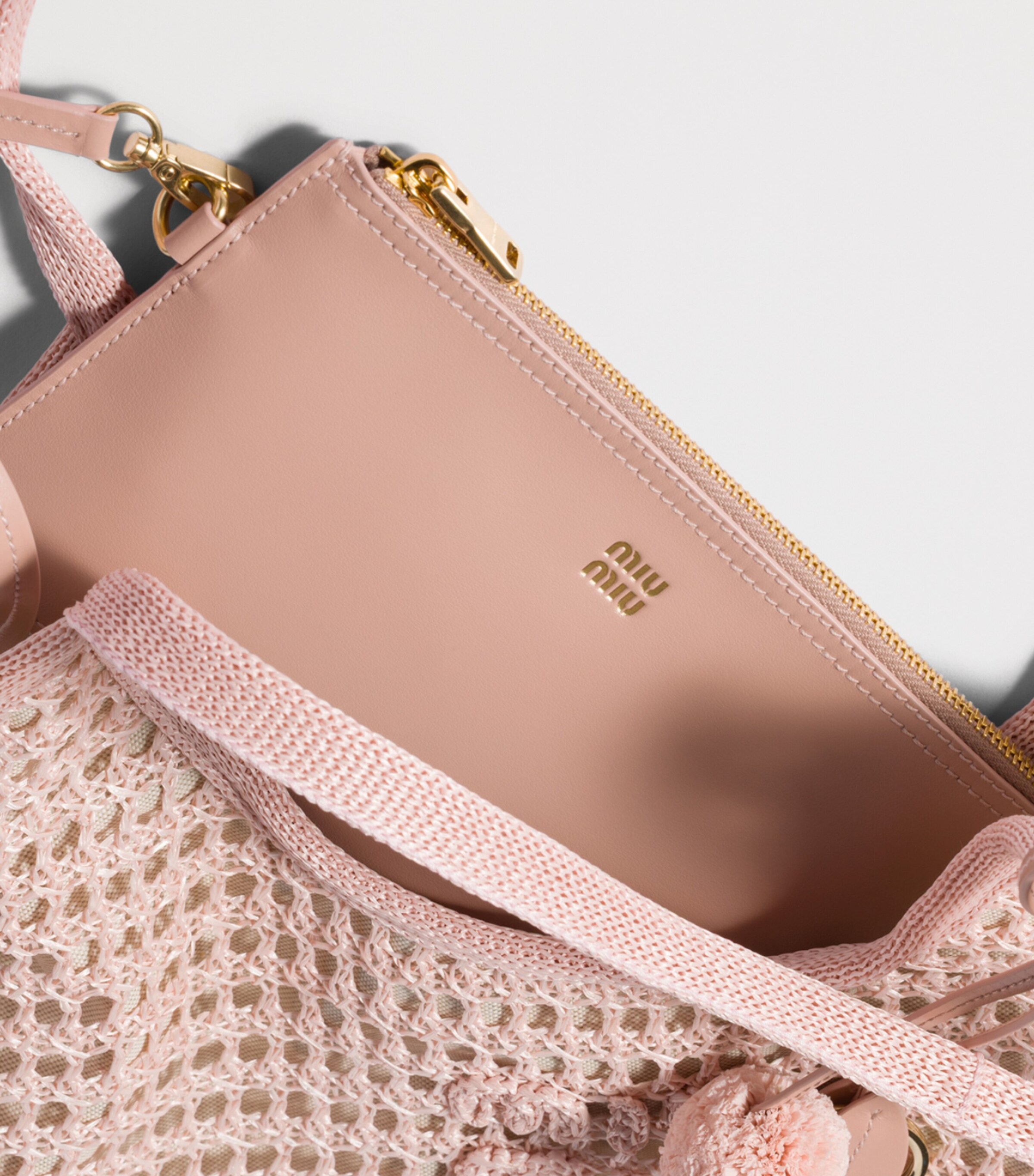 Miu Miu Crochet Ivy Cross-Body Bag Pink Image 4
