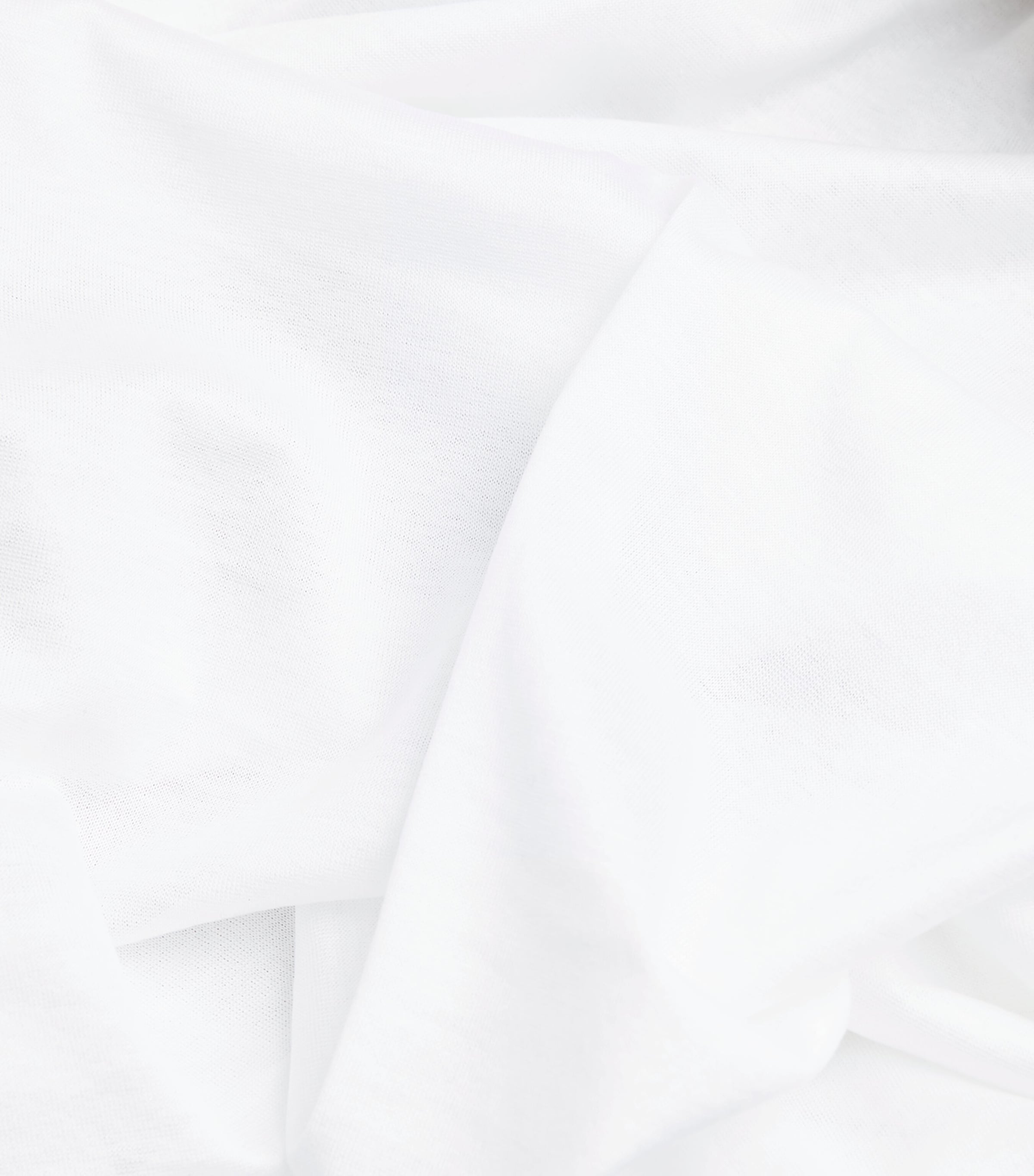 Cotton V-Neck T-Shirt 01 WHITE Image 5