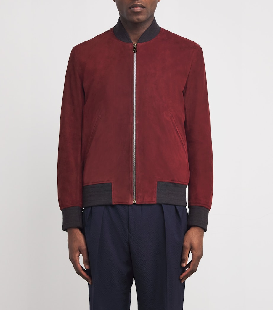 Suede Bomber Jacket 26A_BRICK_RED Image 3