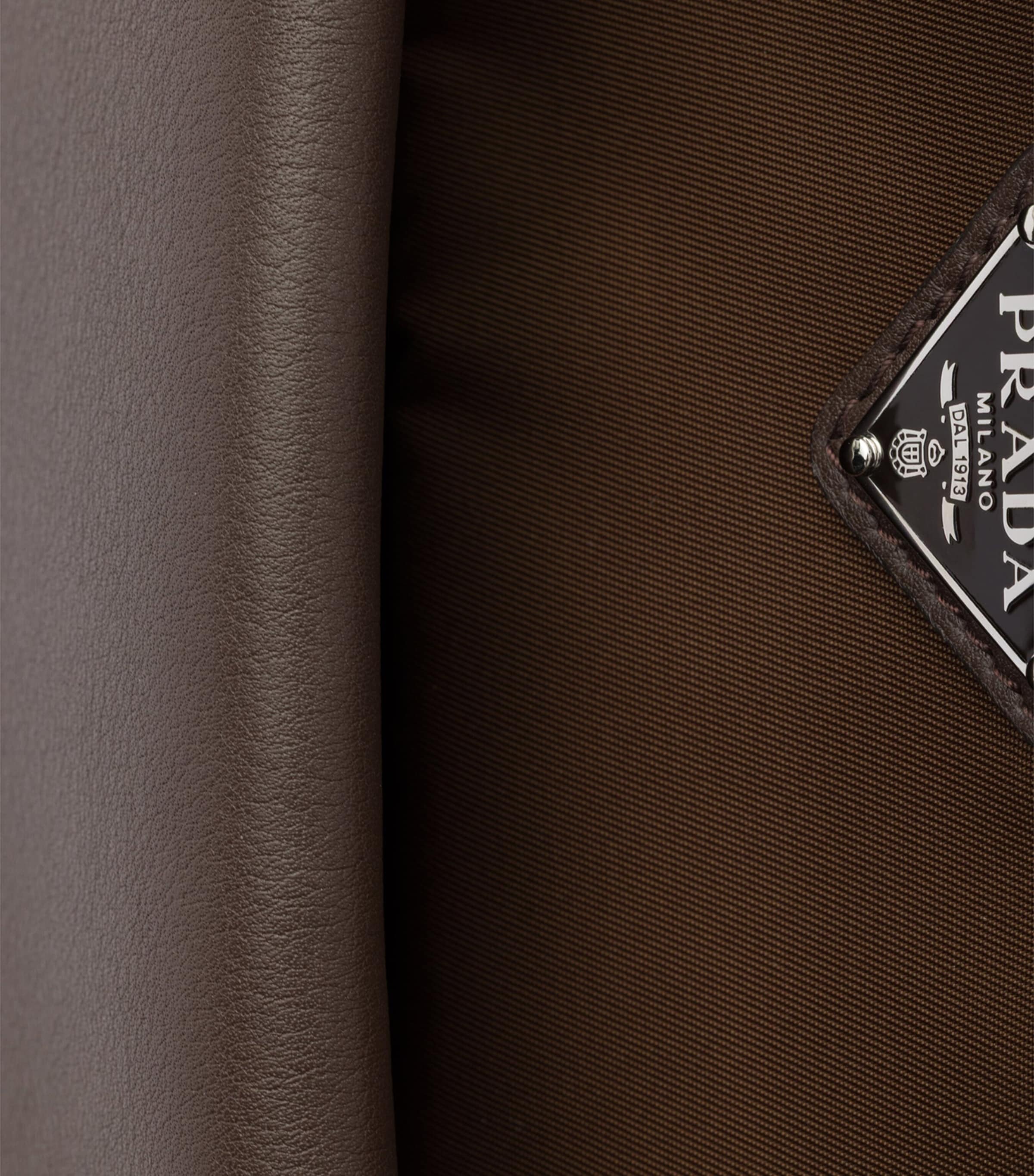 Prada Medium Leather Passage Top-Handle Bag Brown Image 9