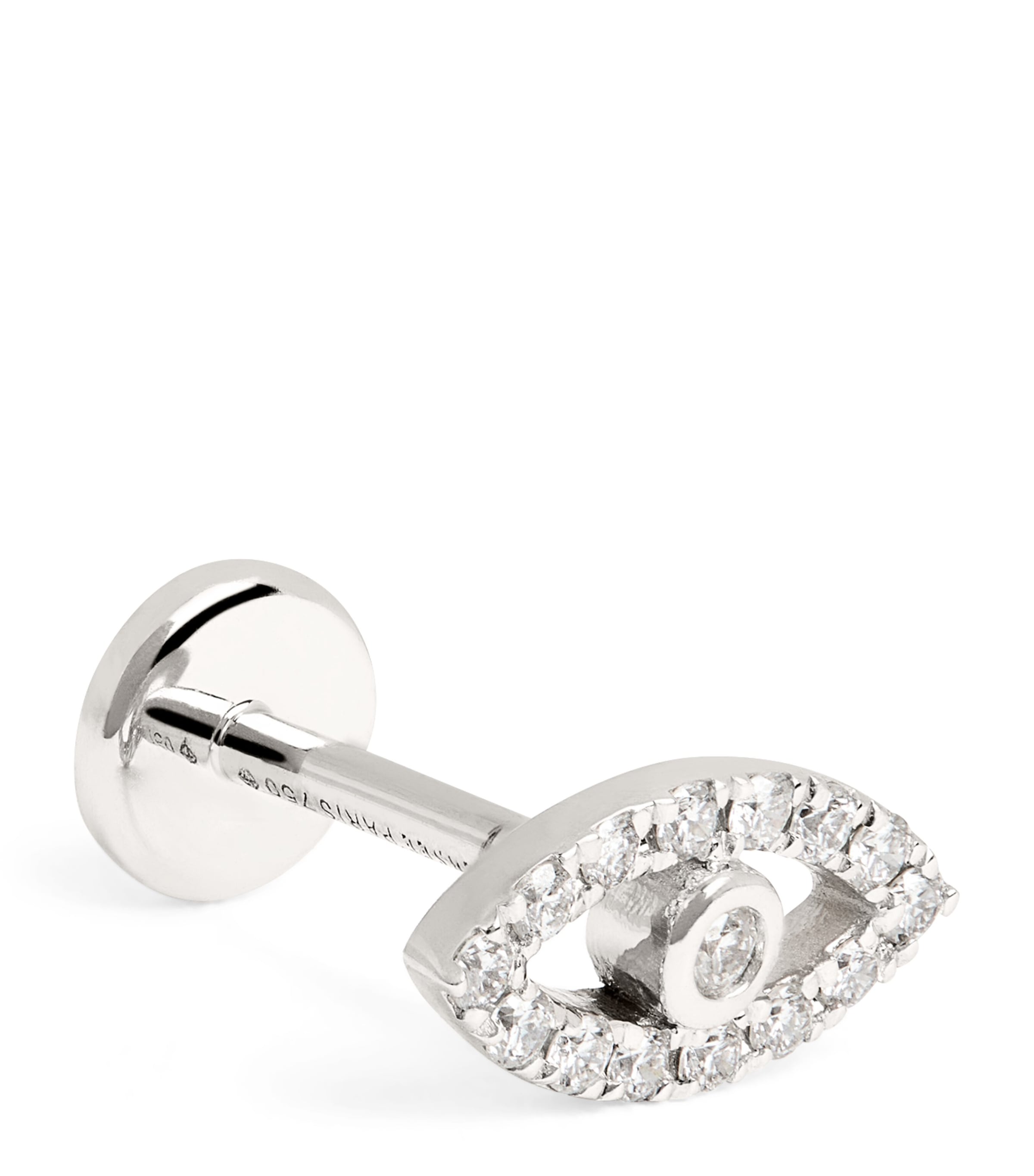 Persée White Gold And Diamond Symbols Eye Single Earring In White