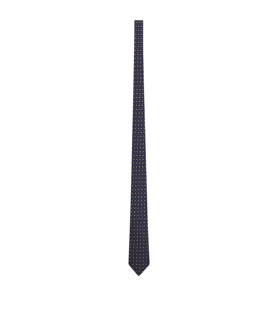 Saint Laurent Silk Geometric-Pattern Tie Image 1