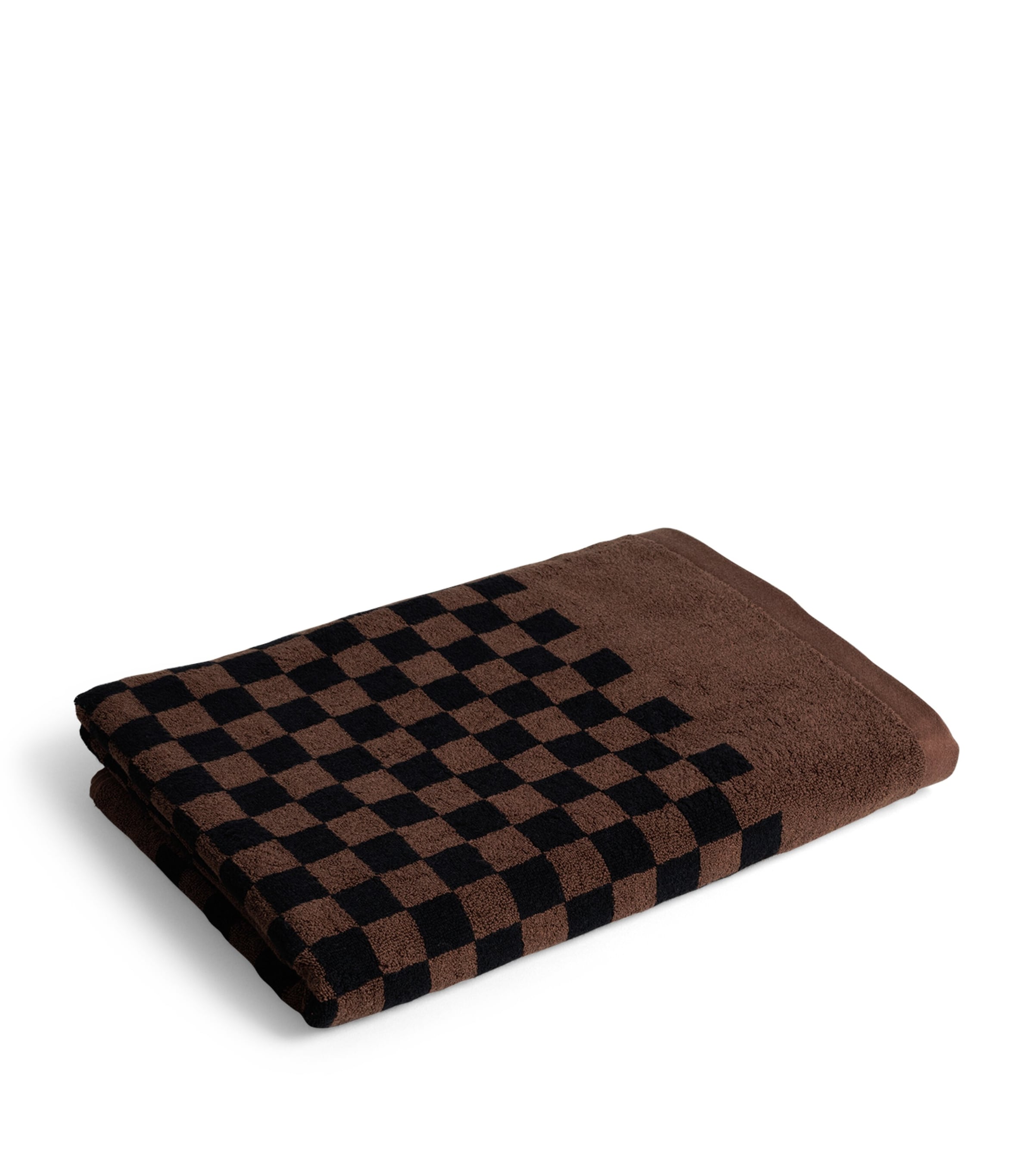 Baina Check Roman Beach Towel In Brown