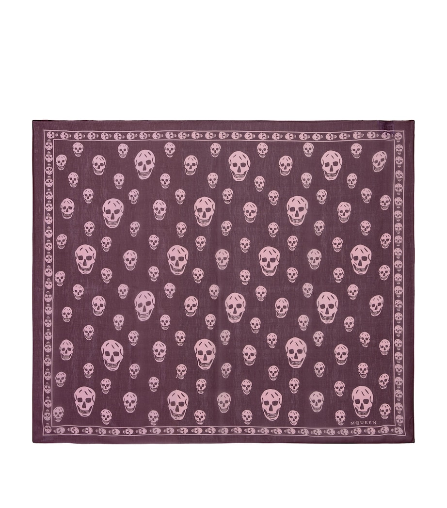 Silk Skull Print Scarf 6172 Image 1