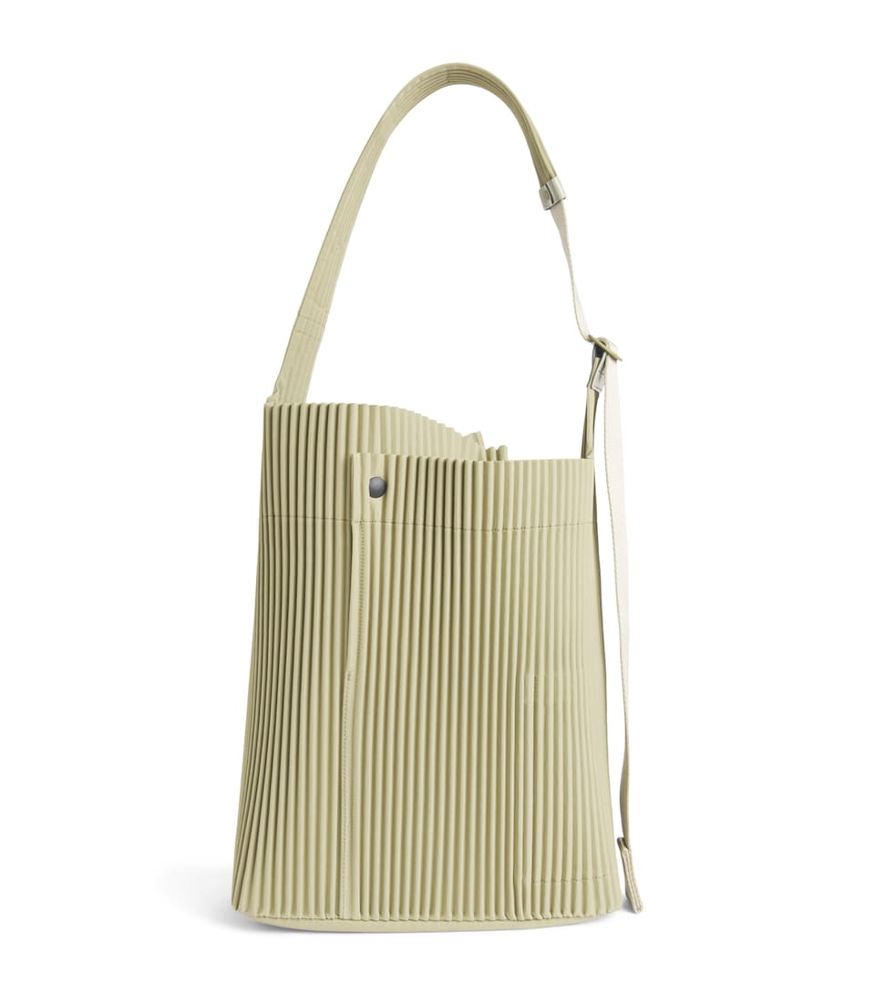 Homme Plissé Issey Miyake Large Pleated Utility Shoulder Bag Ct Rock Grn Gry