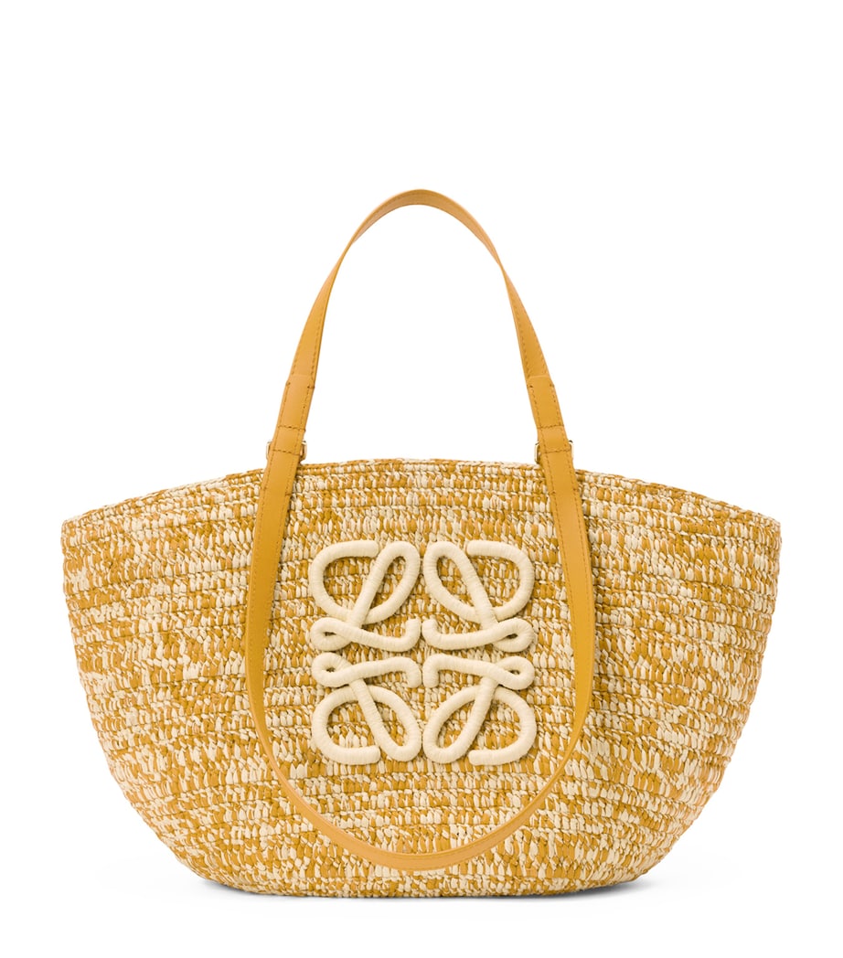 LOEWE x Paula’s Ibiza Medium Raffia Eclipse Basket Bag Mustard Image 1