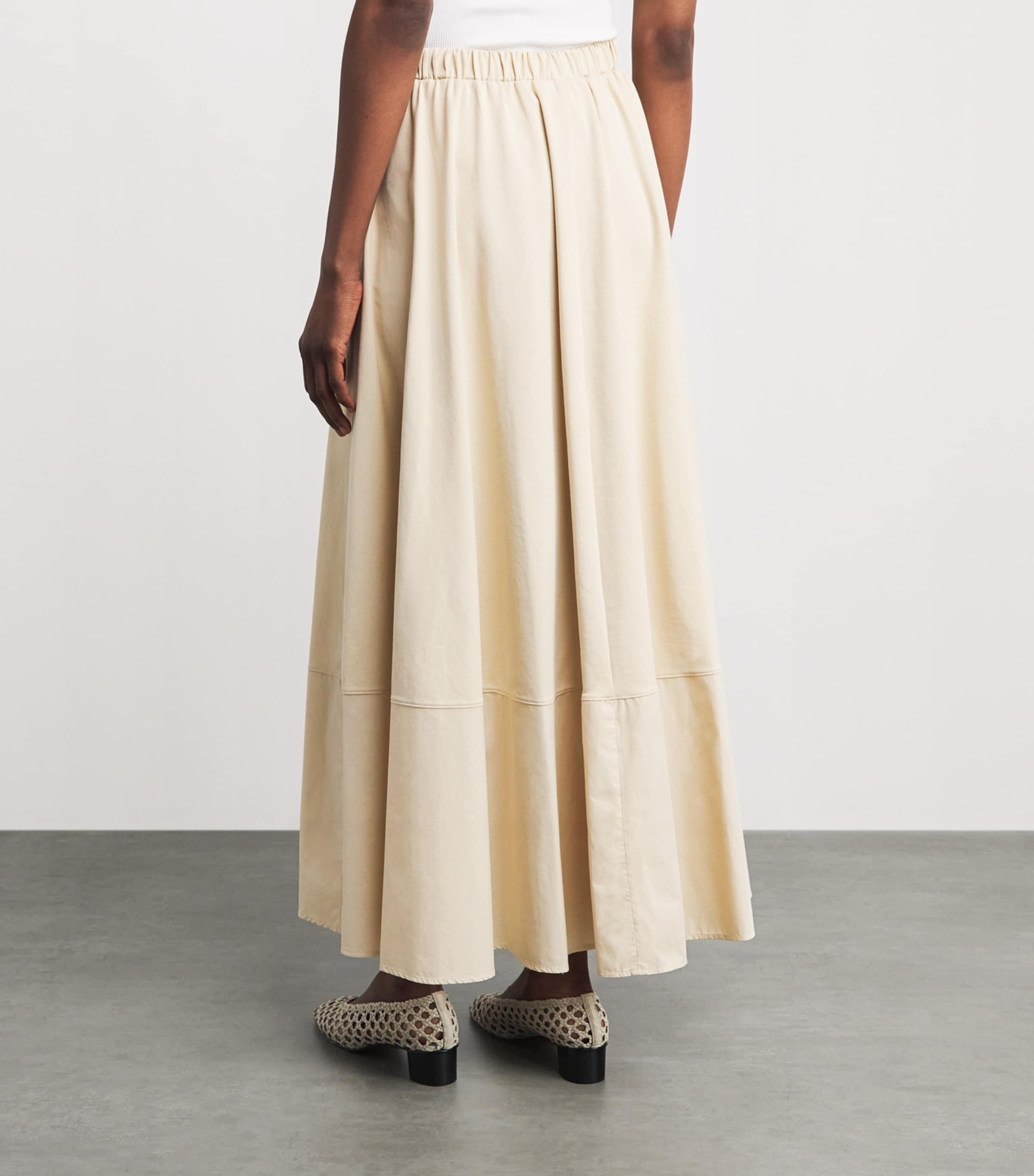 MM Womens Jersey Maxi Skirt Milk Image 5
