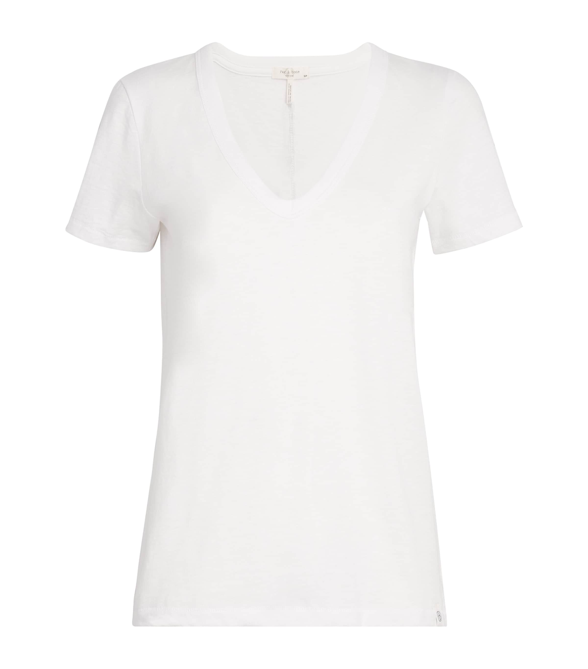 Rag & Bone Cotton The Vee Slub T-shirt In White