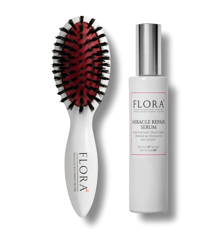 Flora Miracle Repair Serum (50ml) and Flora Signature Miracle Brush NO COLOUR Image 1