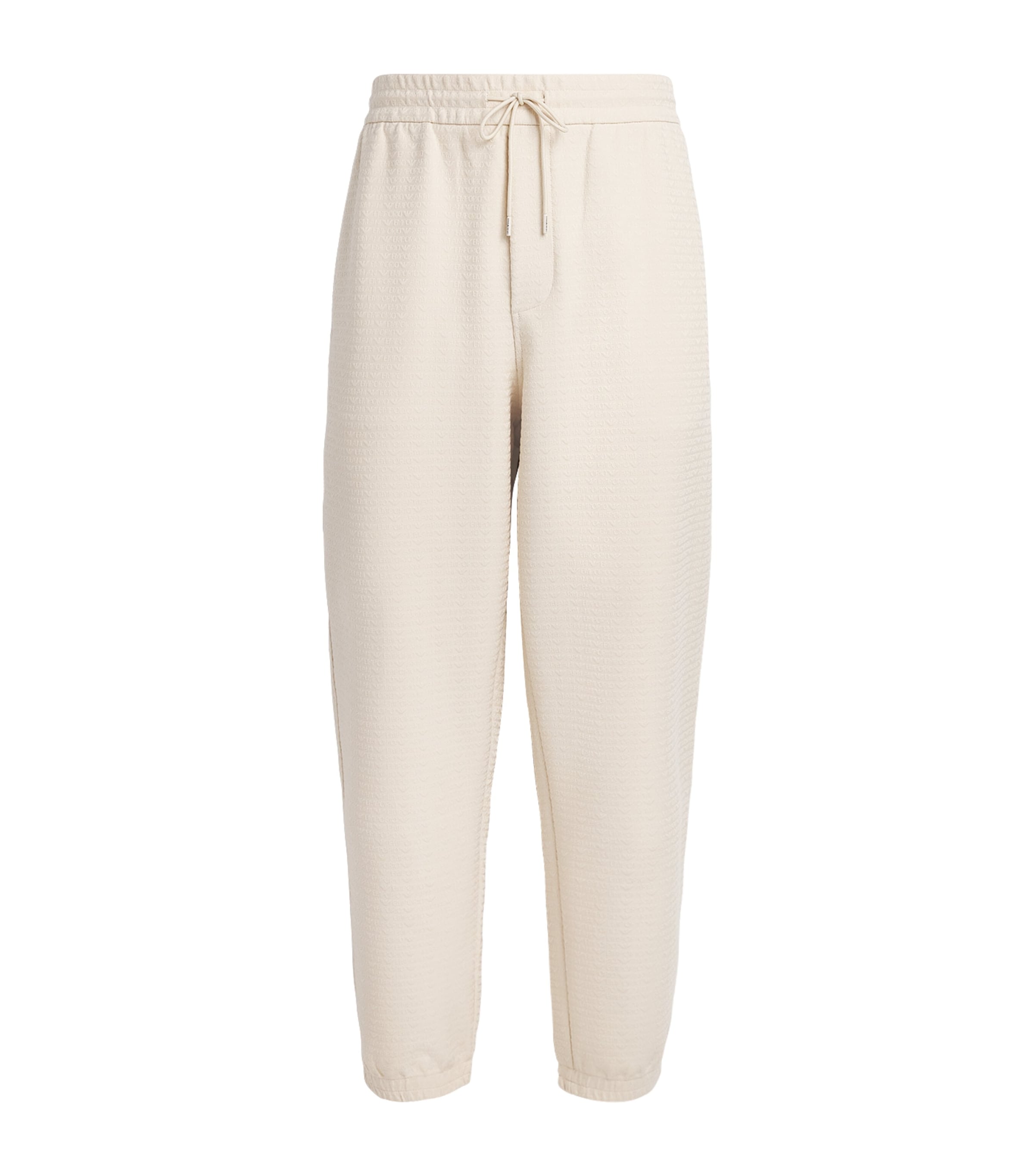 Emporio Armani Asv Jersey Drawstring Joggers In White