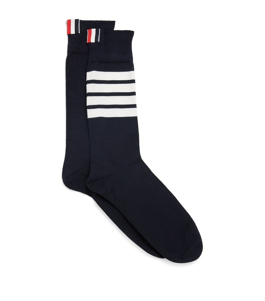 4-Bar Mid-Calf Socks NAVY Image 1