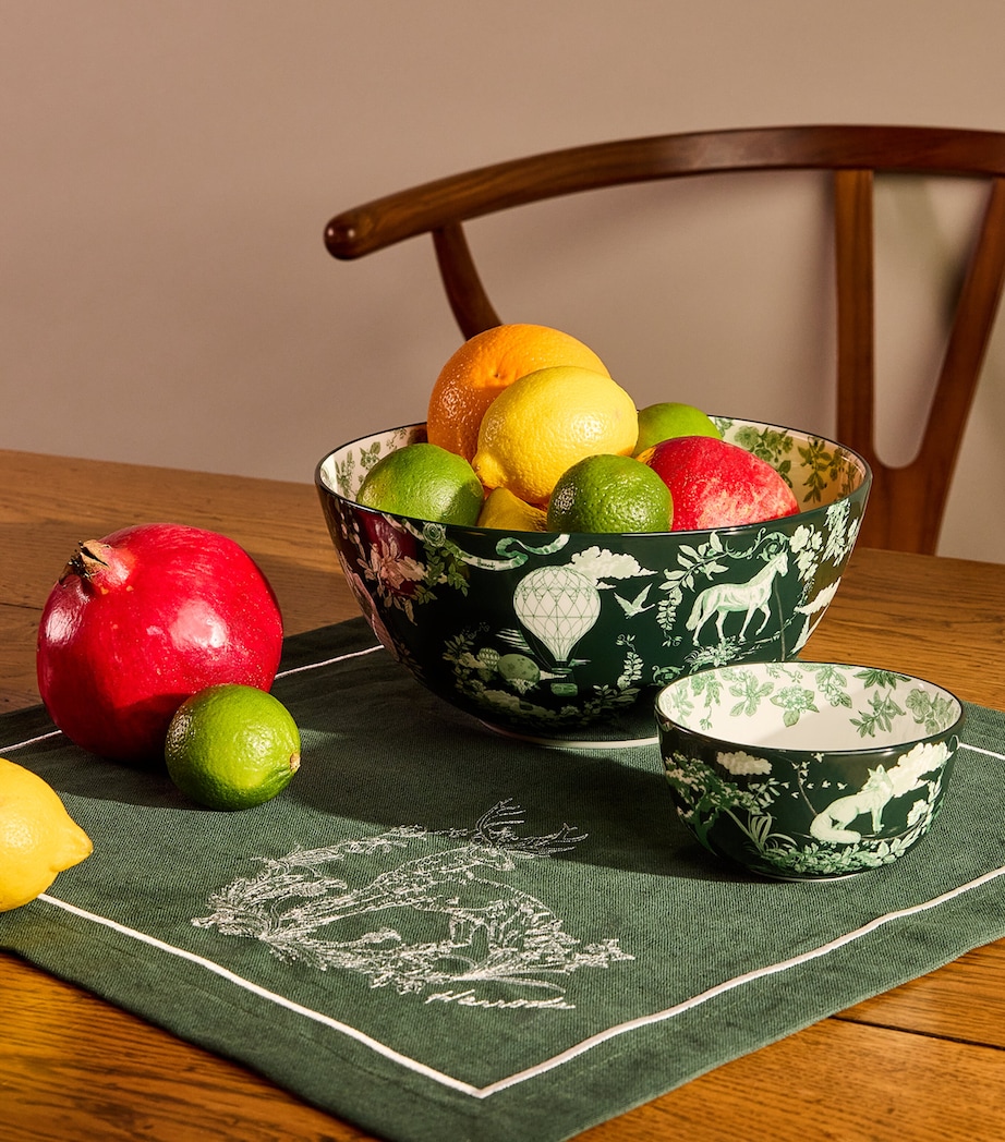 Fine Bone China Toile Bowl (22.5cm) GREEN Image 3