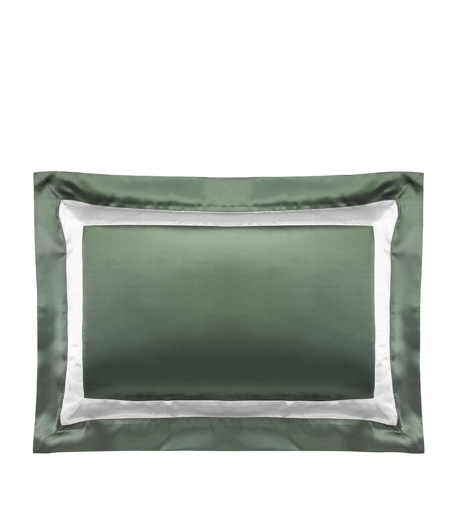 Silk Ashdown King Oxford Pillowcase (50cm x 90cm) GREEN/WHITE Image 1