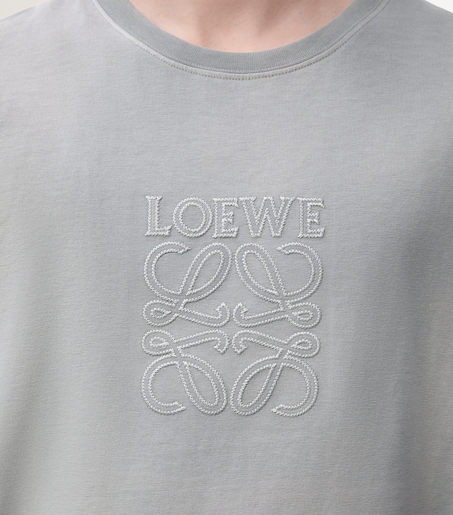 Embroidered Logo T-Shirt LIGHT GREY Image 5