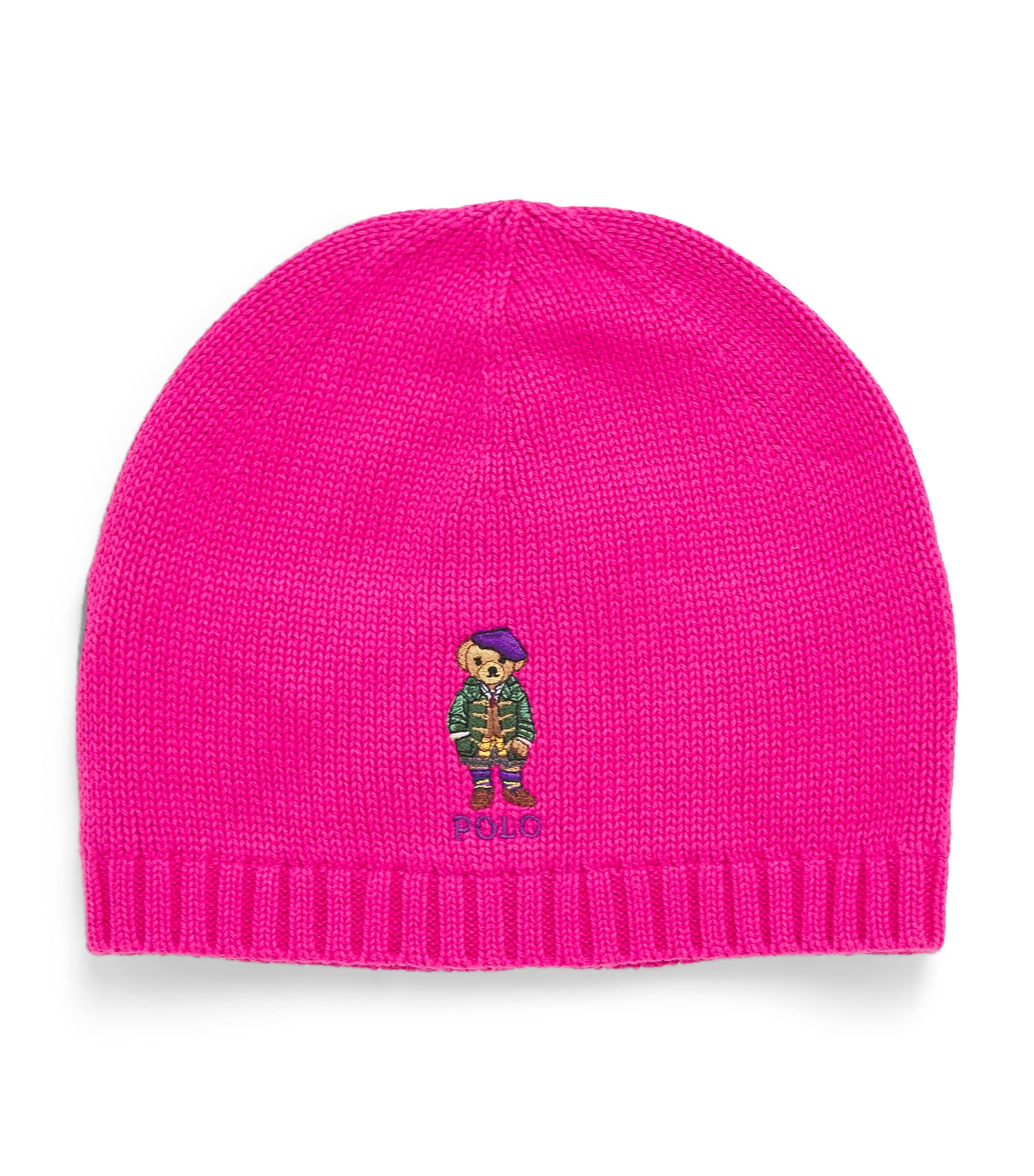 Shop Ralph Lauren Polo Bear Beanie In Pink