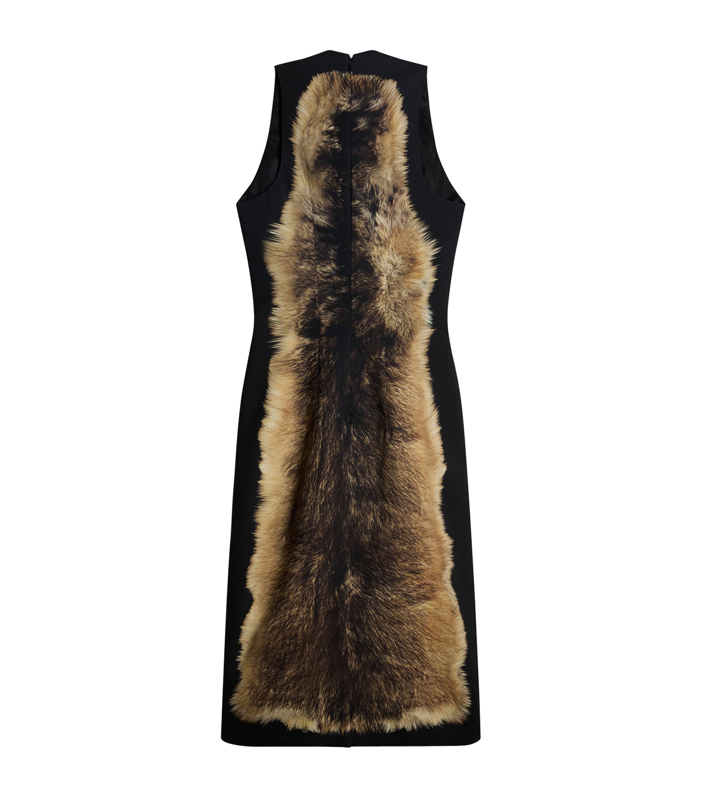 Schiaparelli Womens Trompe-l'Oeil Corset Midi Dress Brown / Black Image 6