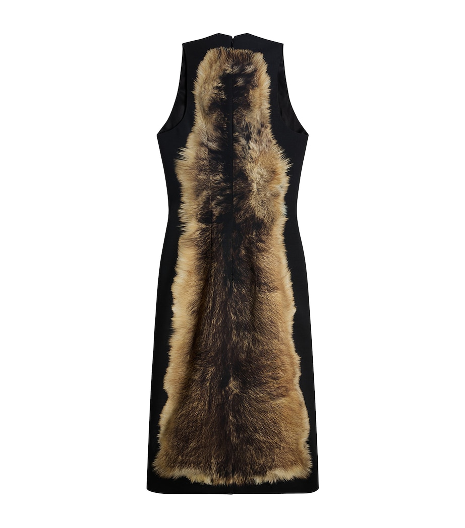Schiaparelli Womens Trompe-l'Oeil Corset Midi Dress Brown / Black Image 6