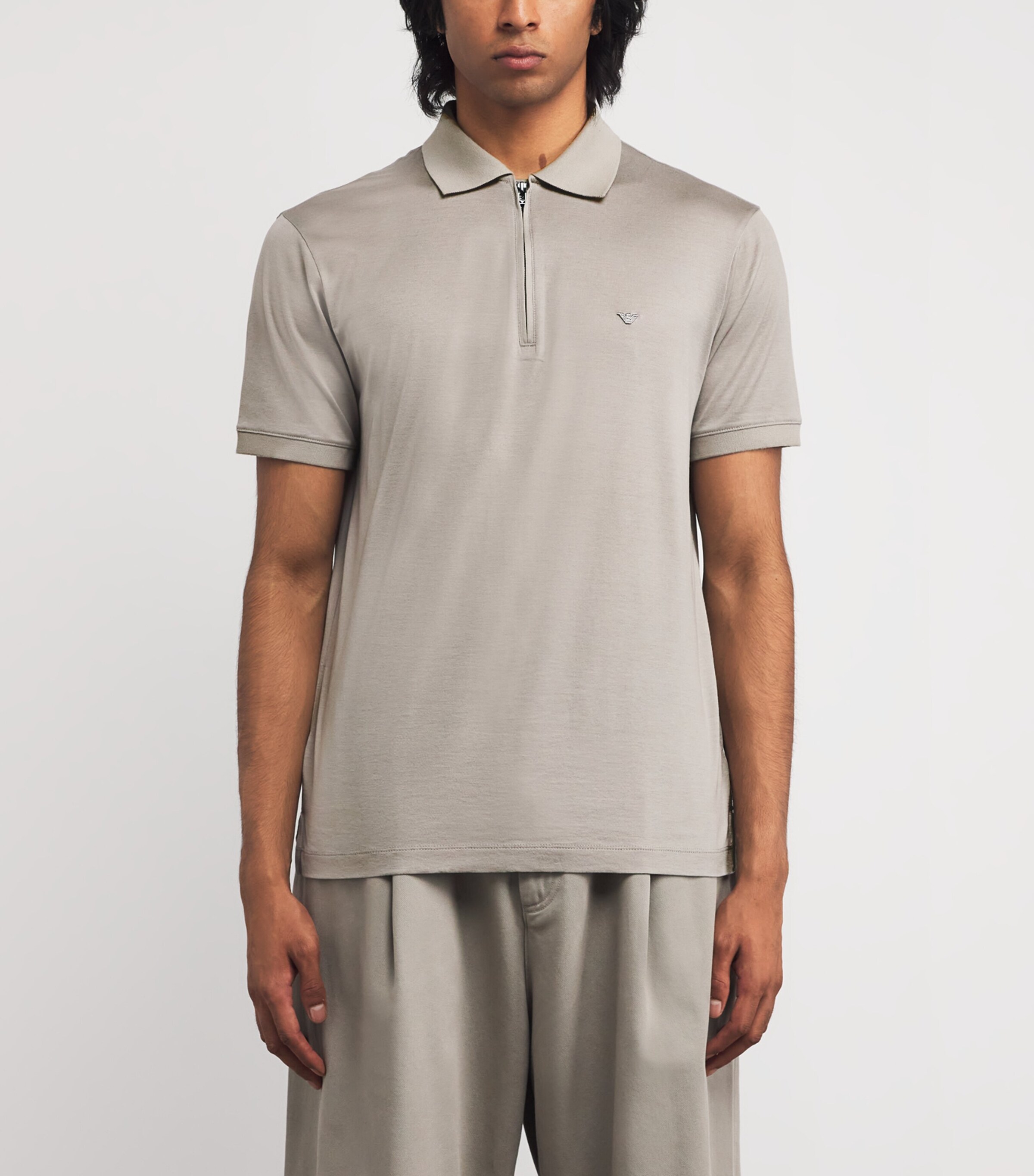 Emporio Armani Cotton Zip-Up Polo Shirt | Men Clothing | Polo Shirts | Designers | Emporio Armani Emporio Armani Cotton Zip-Up Polo Shirt | Men Clothing | Polo Shirts | Designers | Emporio Armani