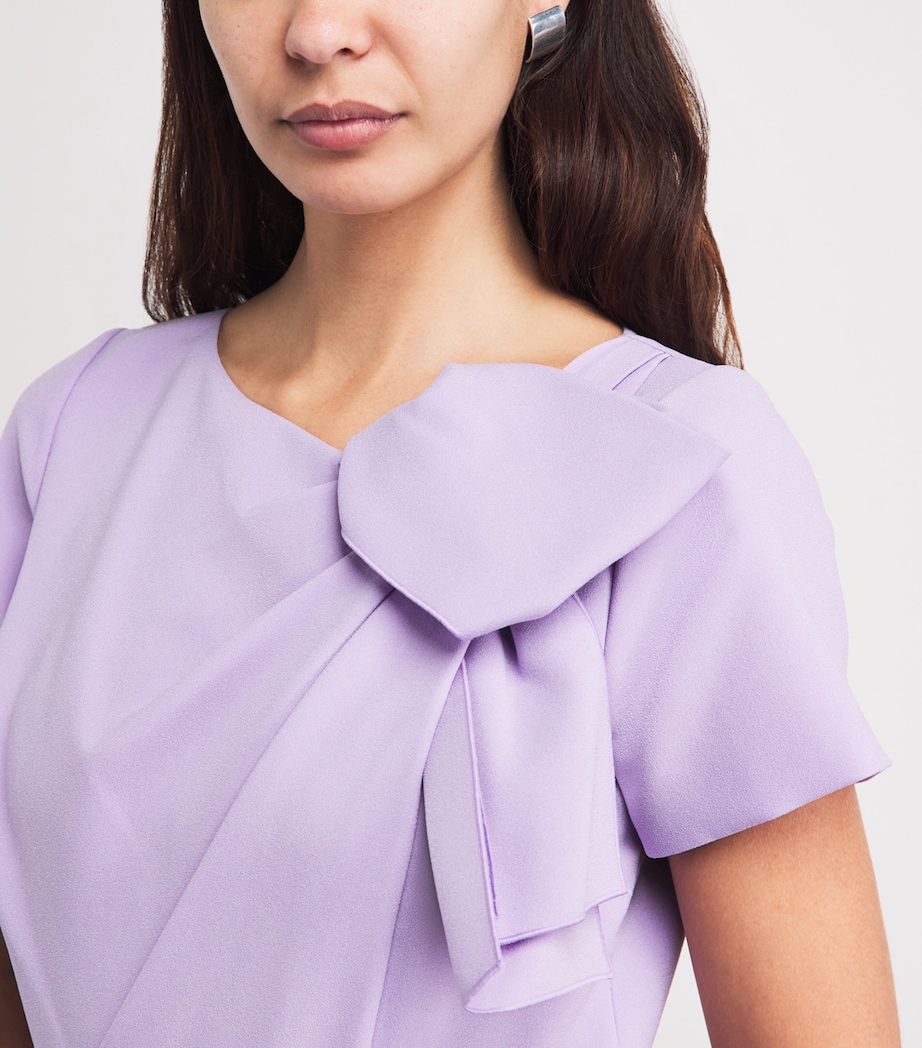 Roksanda Womens Crepe Luna Midi Dress Heather Image 3