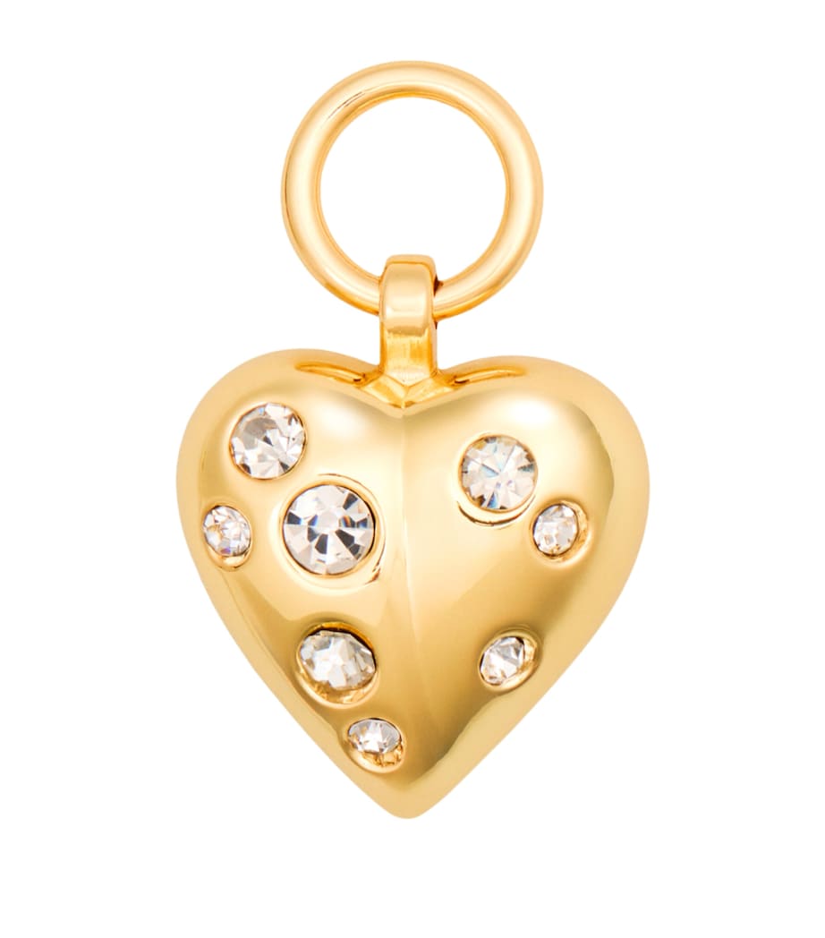 Carolina Herrera Crystal-Embellished Heart Charm Image 1