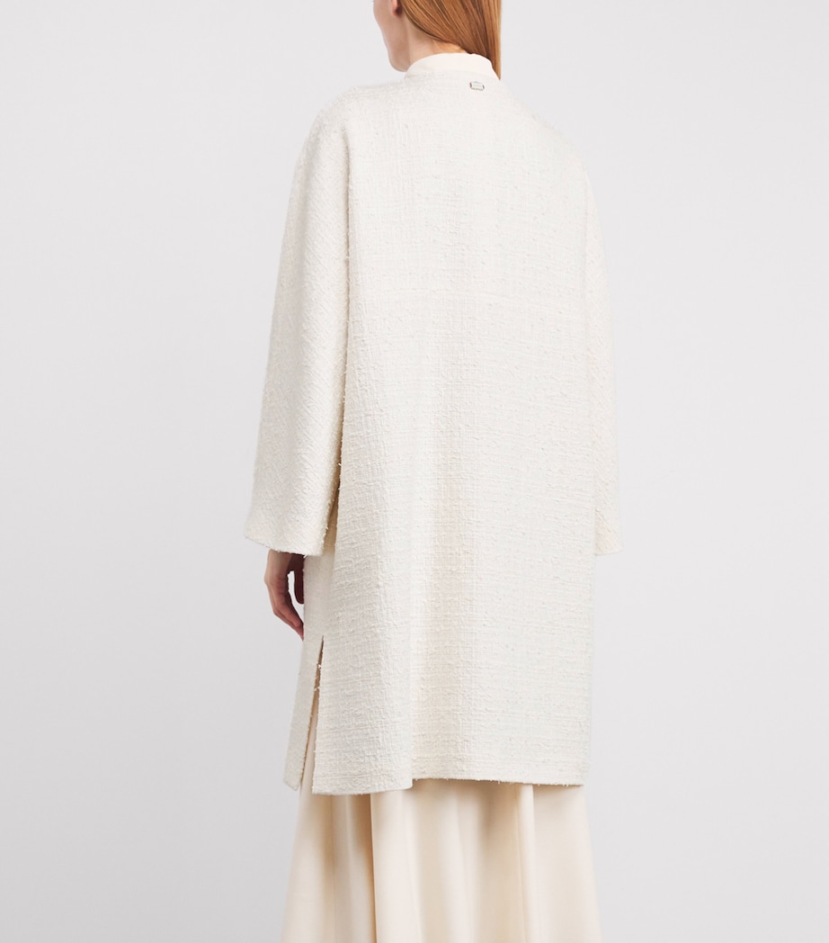 Tweed Overcoat N08 IVORY - BUTTER Image 4
