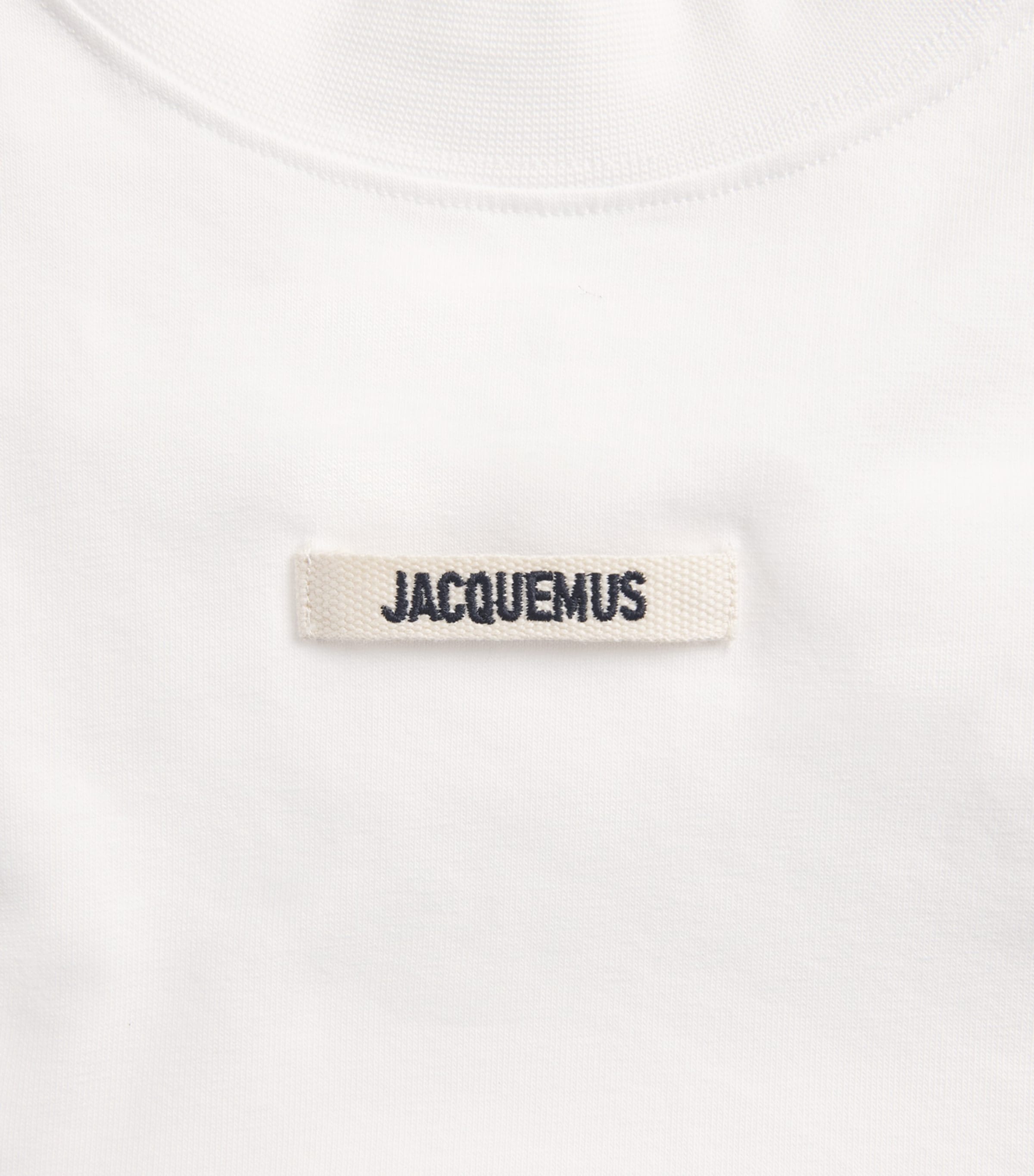 Jacquemus Womens Logo Long-Sleeve T-Shirt White Image 6
