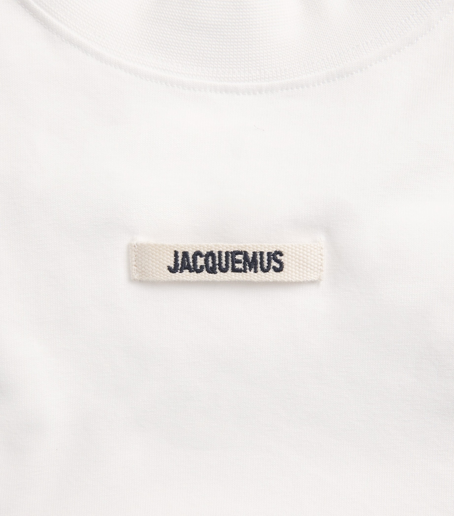 Jacquemus Womens Logo Long-Sleeve T-Shirt White Image 6
