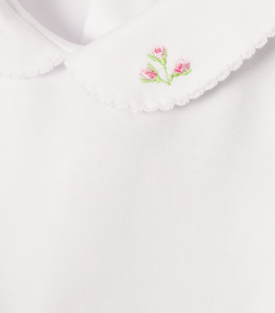 Pima Cotton Bouquets Bodysuit (0-18 Months) K191WHITE/LT BLUE Image 3