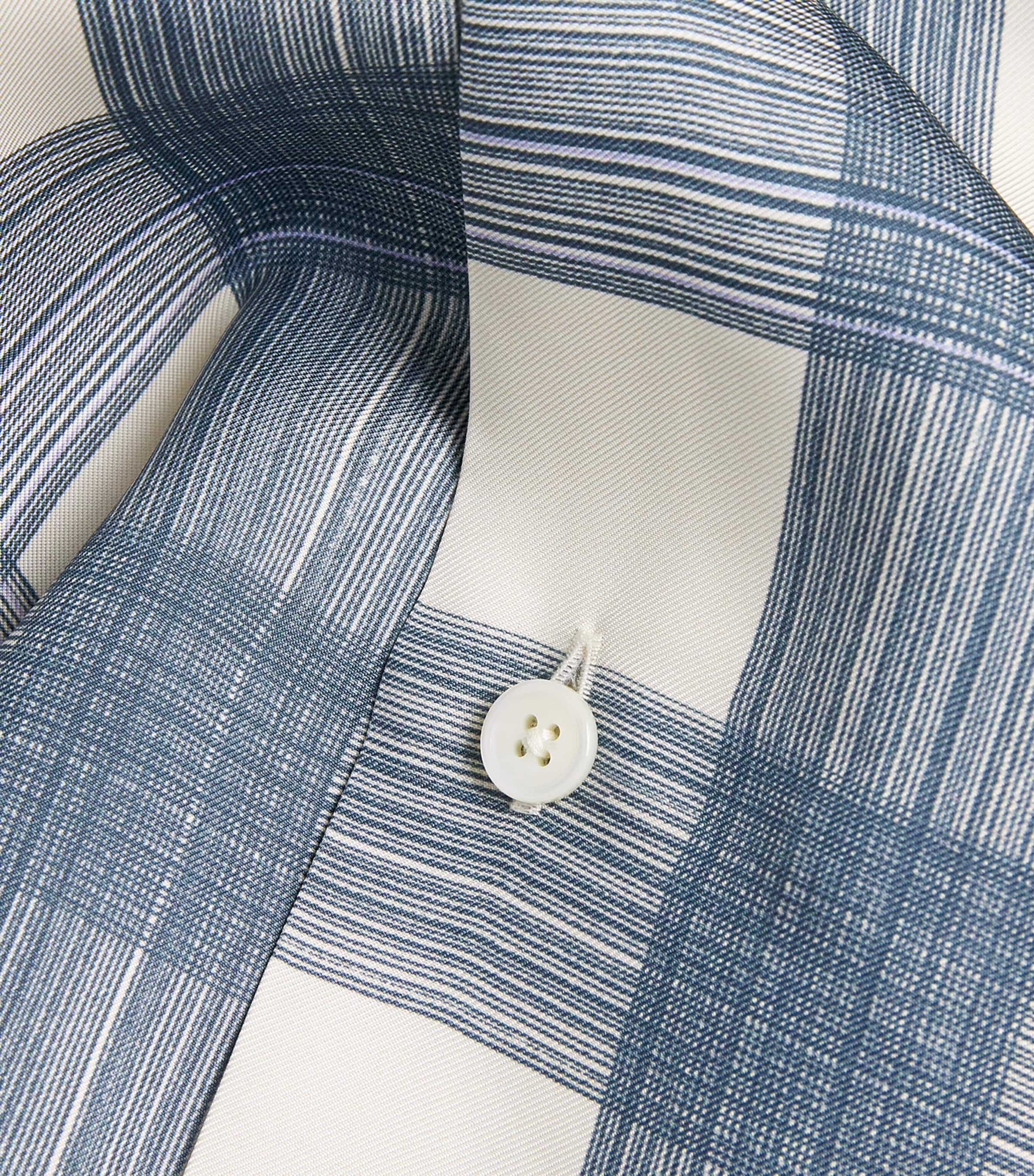 Short-Sleeve Check Shirt 294 BLUE HYDRANGEA Image 5