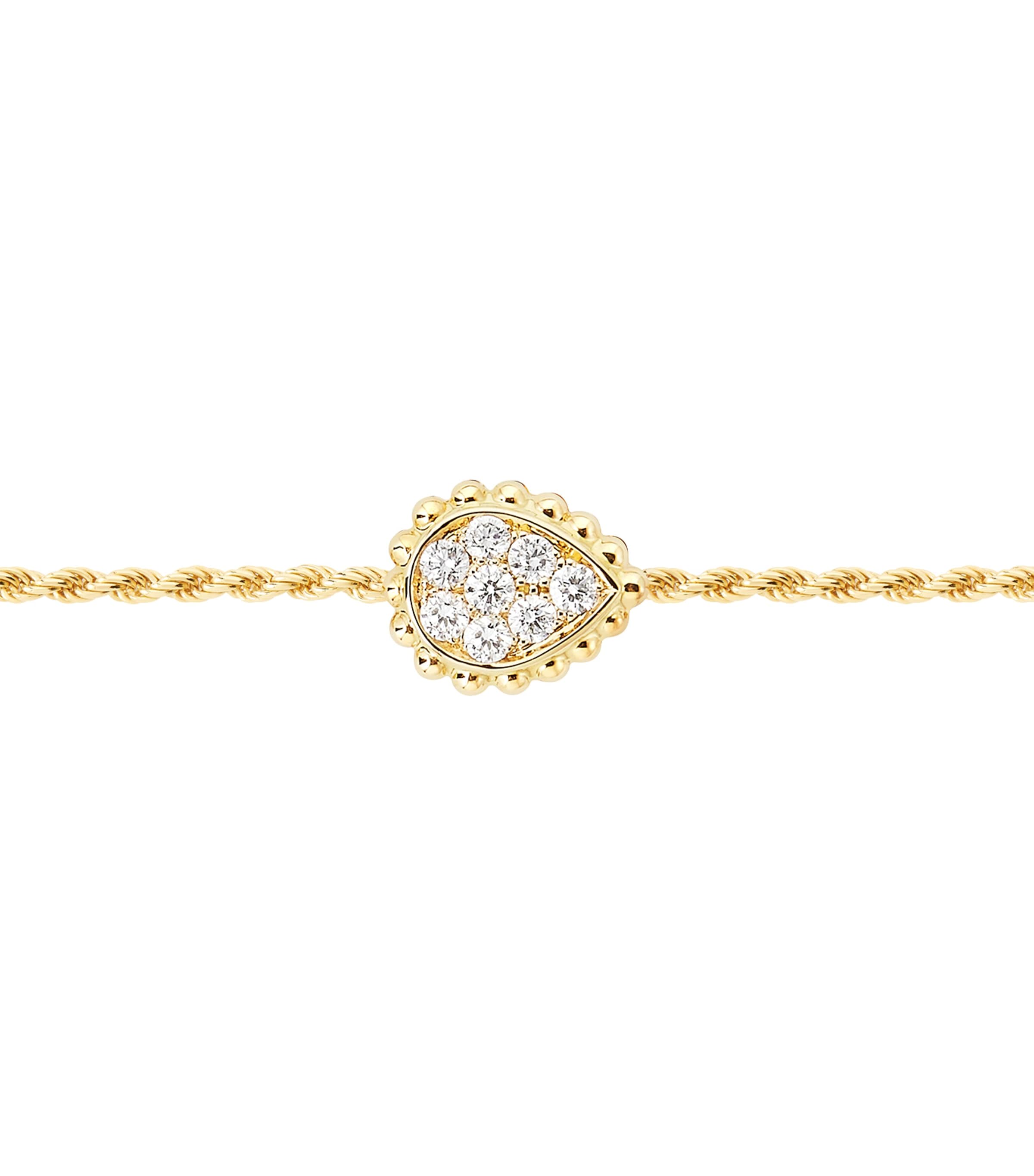 Extra Small Yellow Gold and Diamond Serpent Bohème Motif Bracelet GOLD Image 3