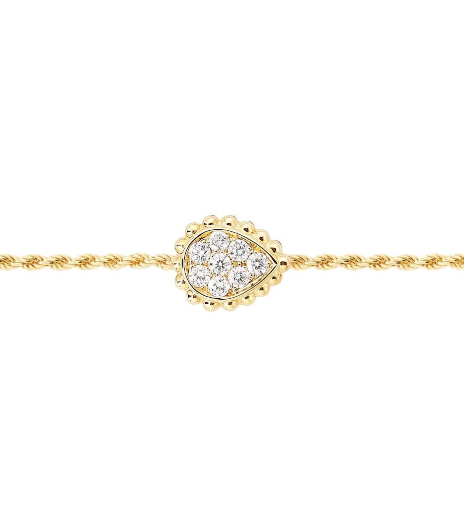 Extra Small Yellow Gold and Diamond Serpent Bohème Motif Bracelet GOLD Image 3