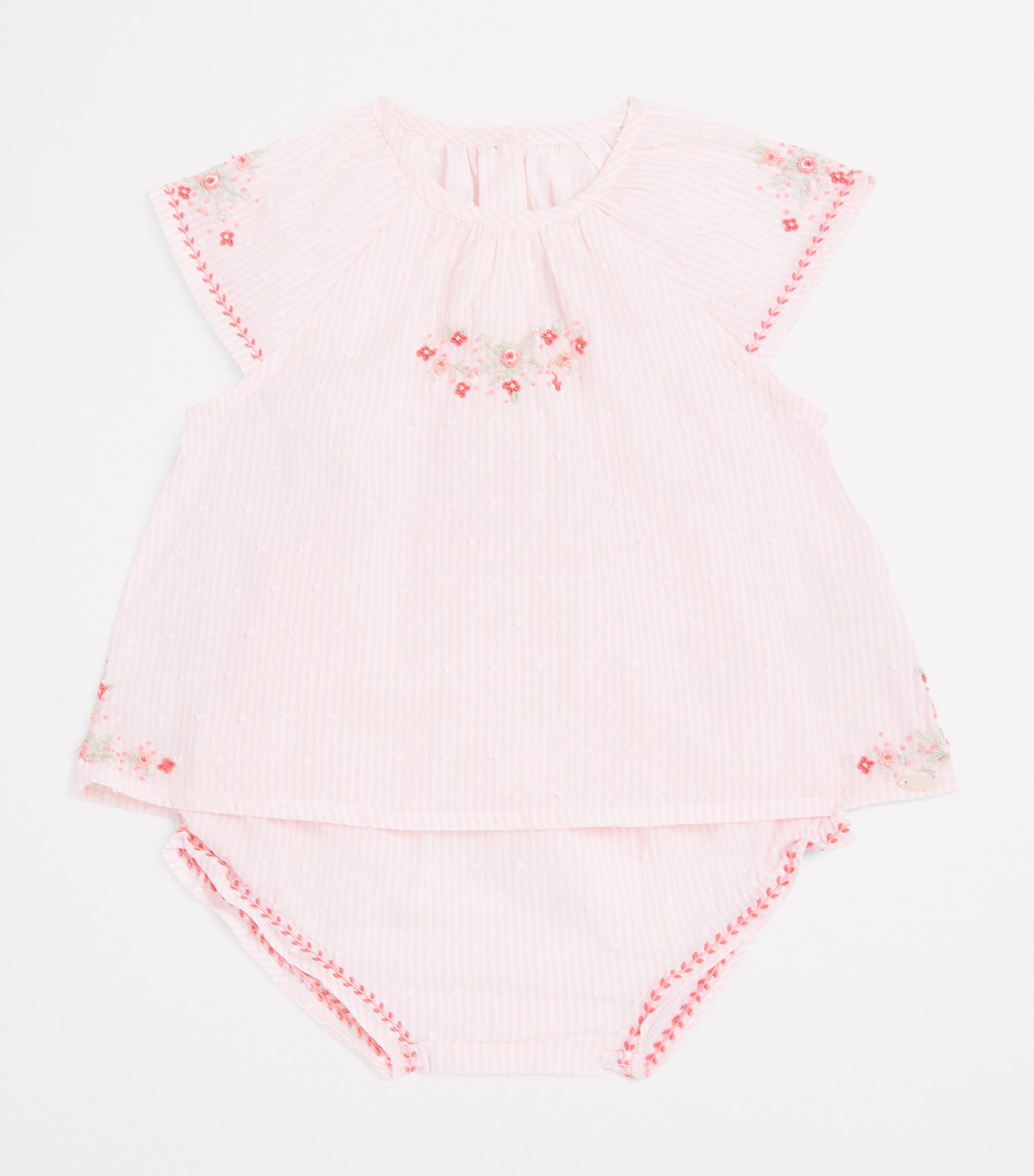 Tartine et Chocolat Cotton Top and Bloomers Set (Newborn-2 Years) Rose Pï¿½le Image 3