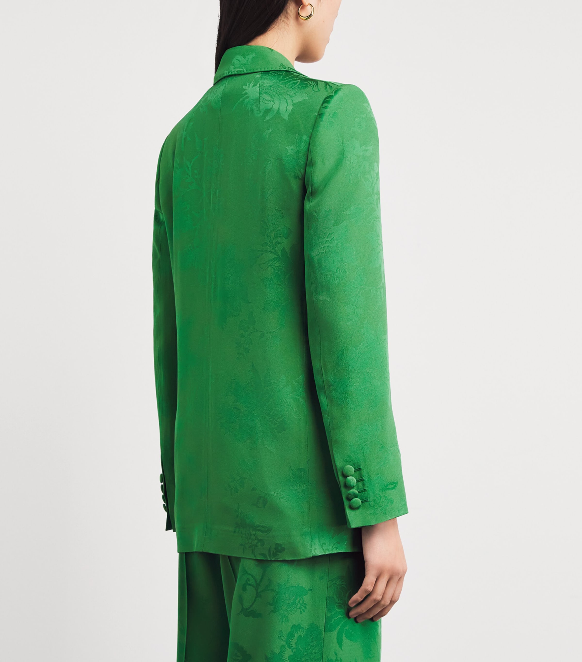 Floral Single-Breasted Blazer V0396 Image 4