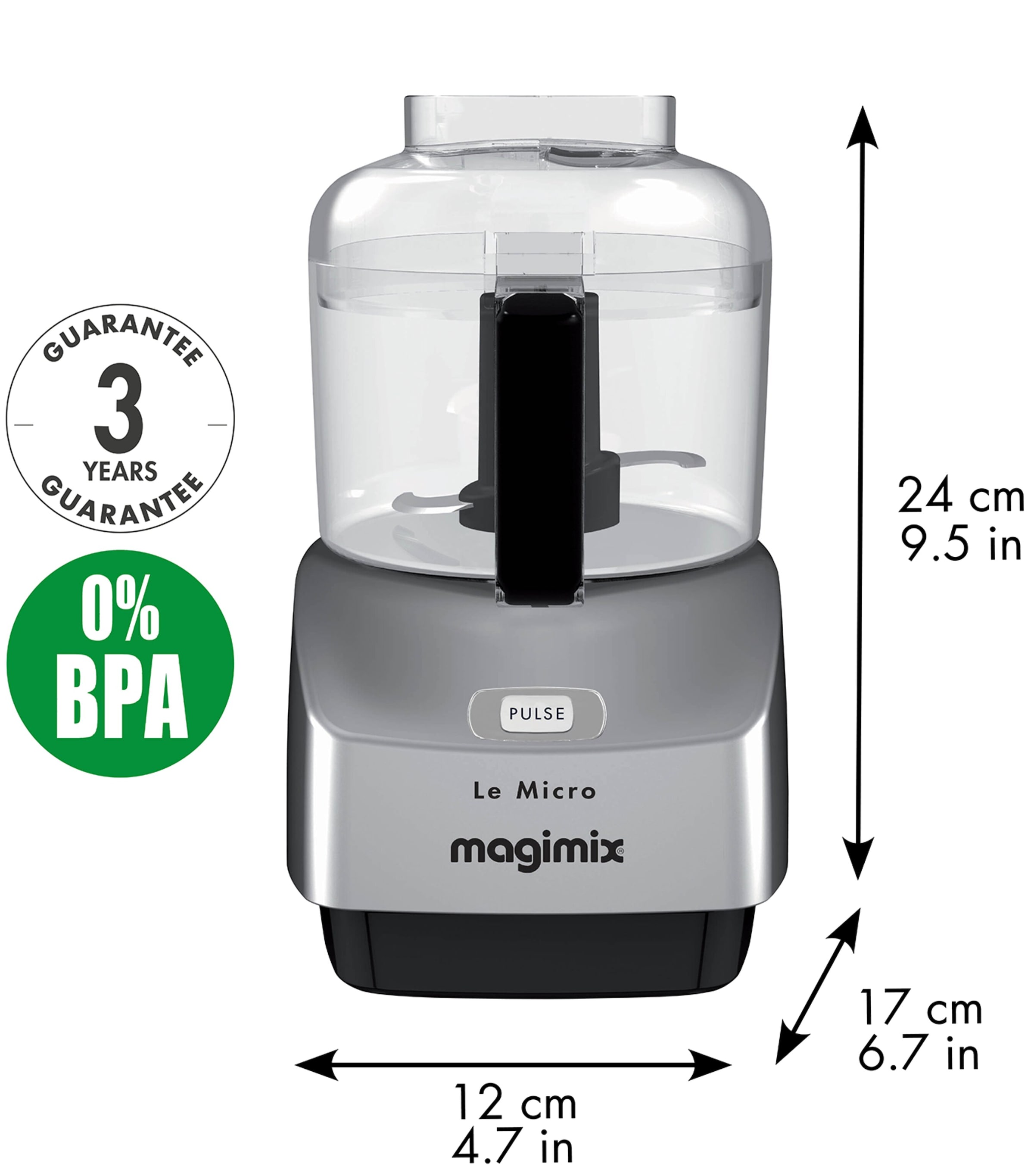 Le Micro Mini Chopper (0.8L) WHITE Image 3