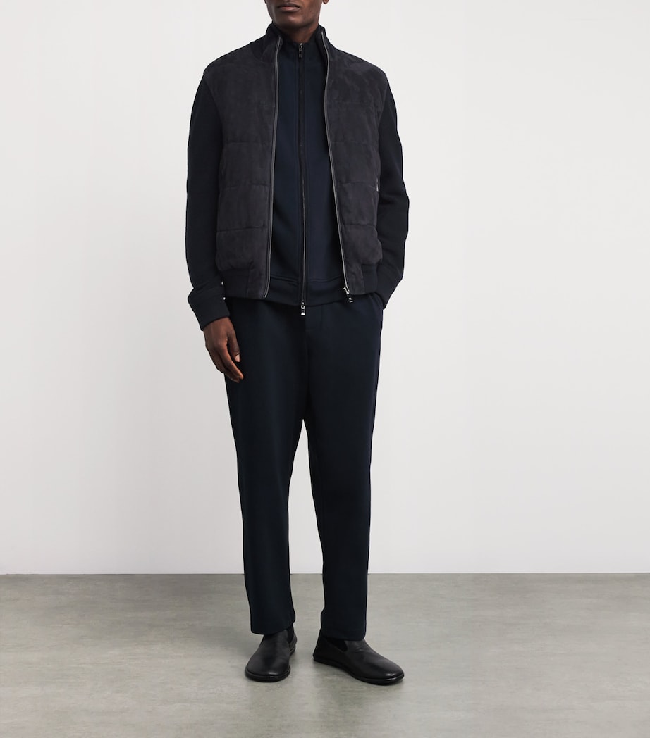 Suede-Wool Bomber Jacket 01 BLUE NAVY Image 2