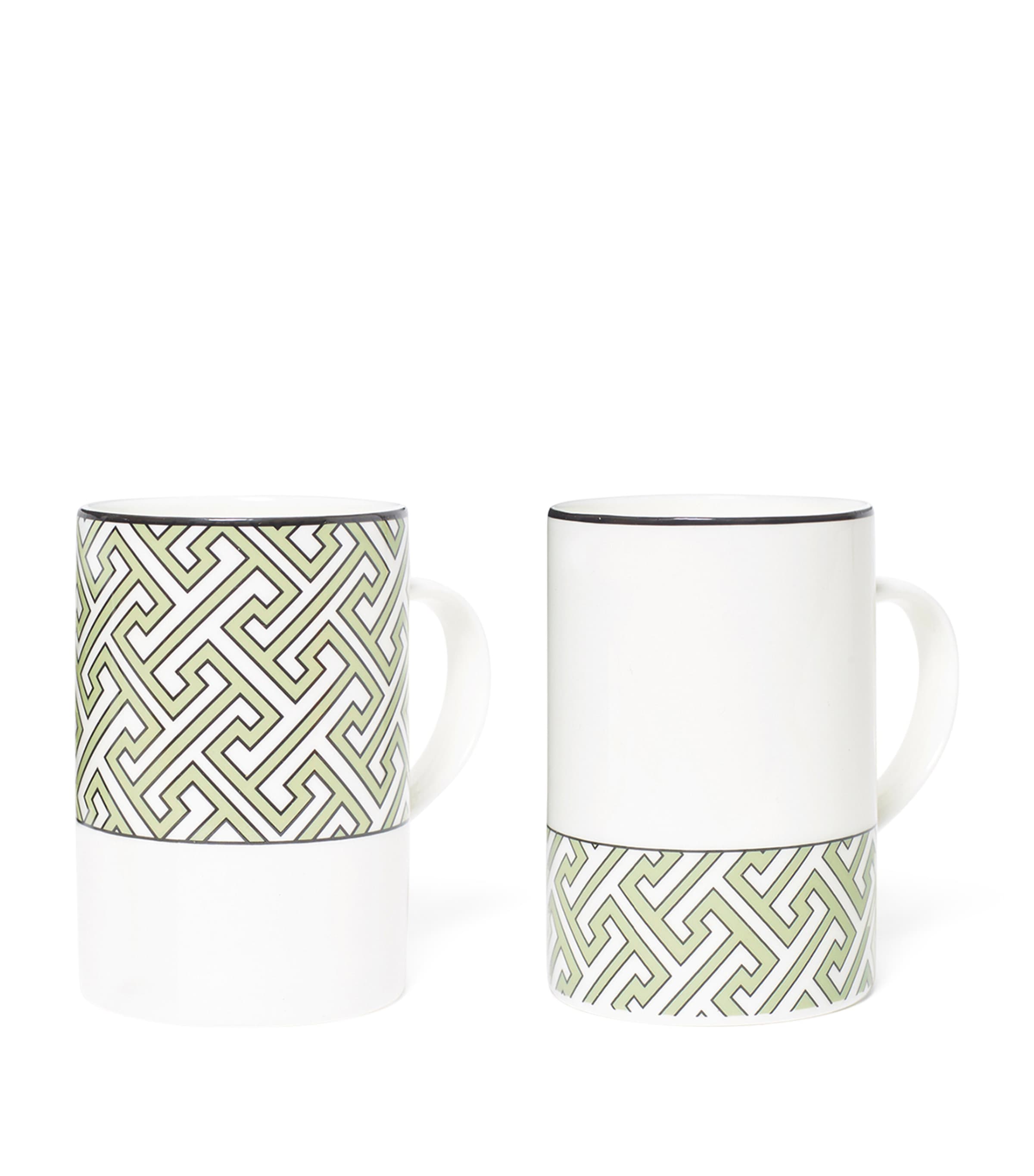 Set of 4 Maze Mugs APPLE GREEN Image 2