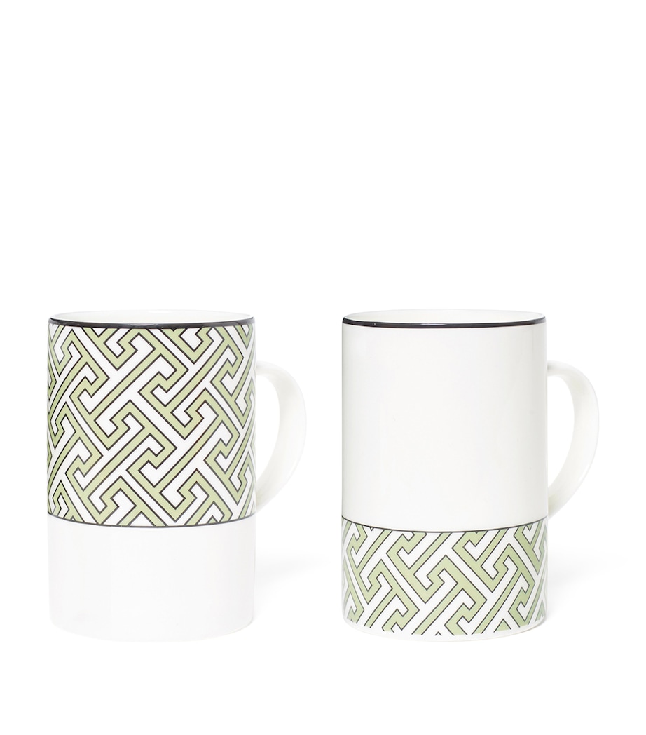 Set of 4 Maze Mugs APPLE GREEN Image 2