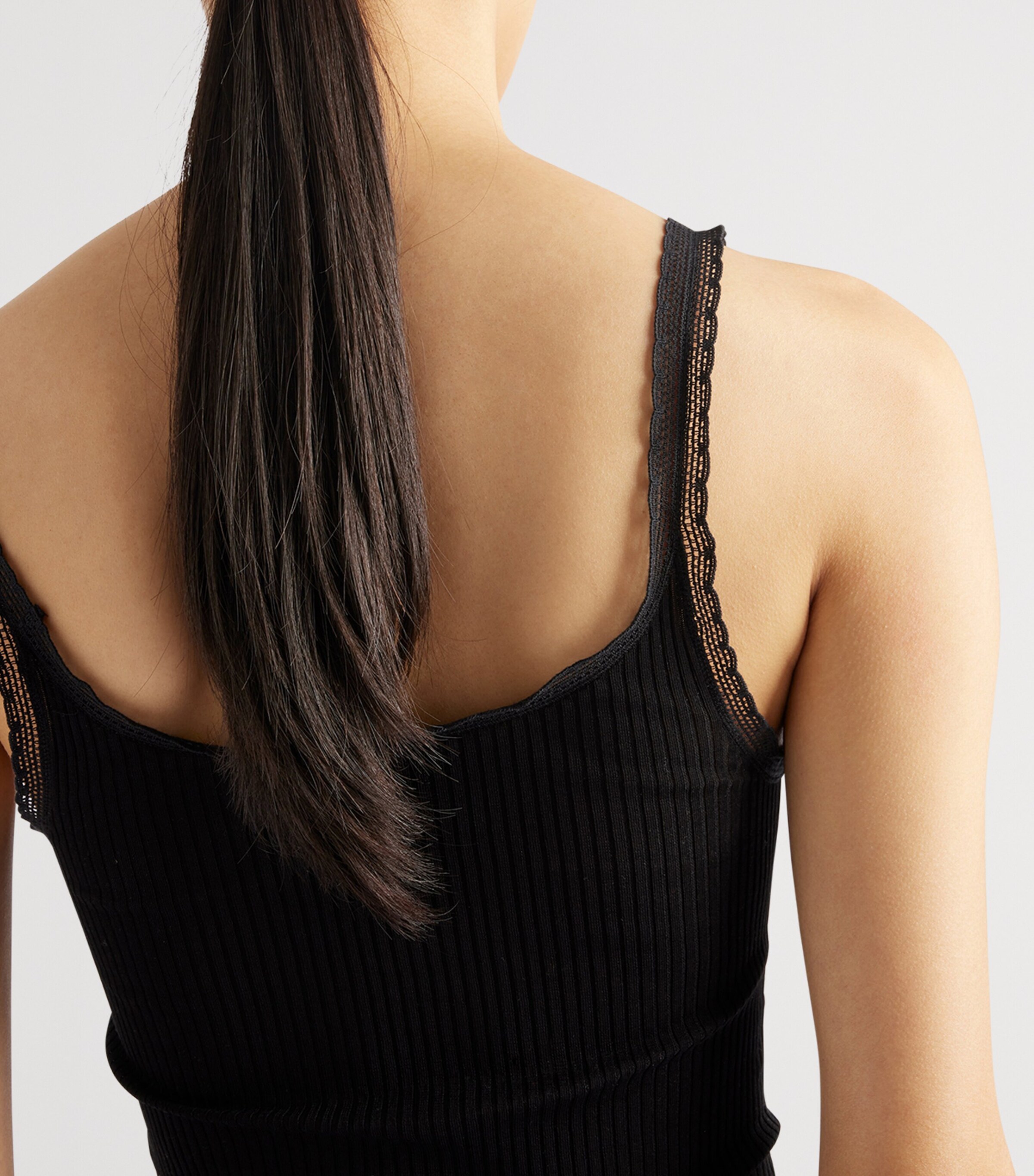 Prada Womens Cotton Ribbed Tank Top Image 5