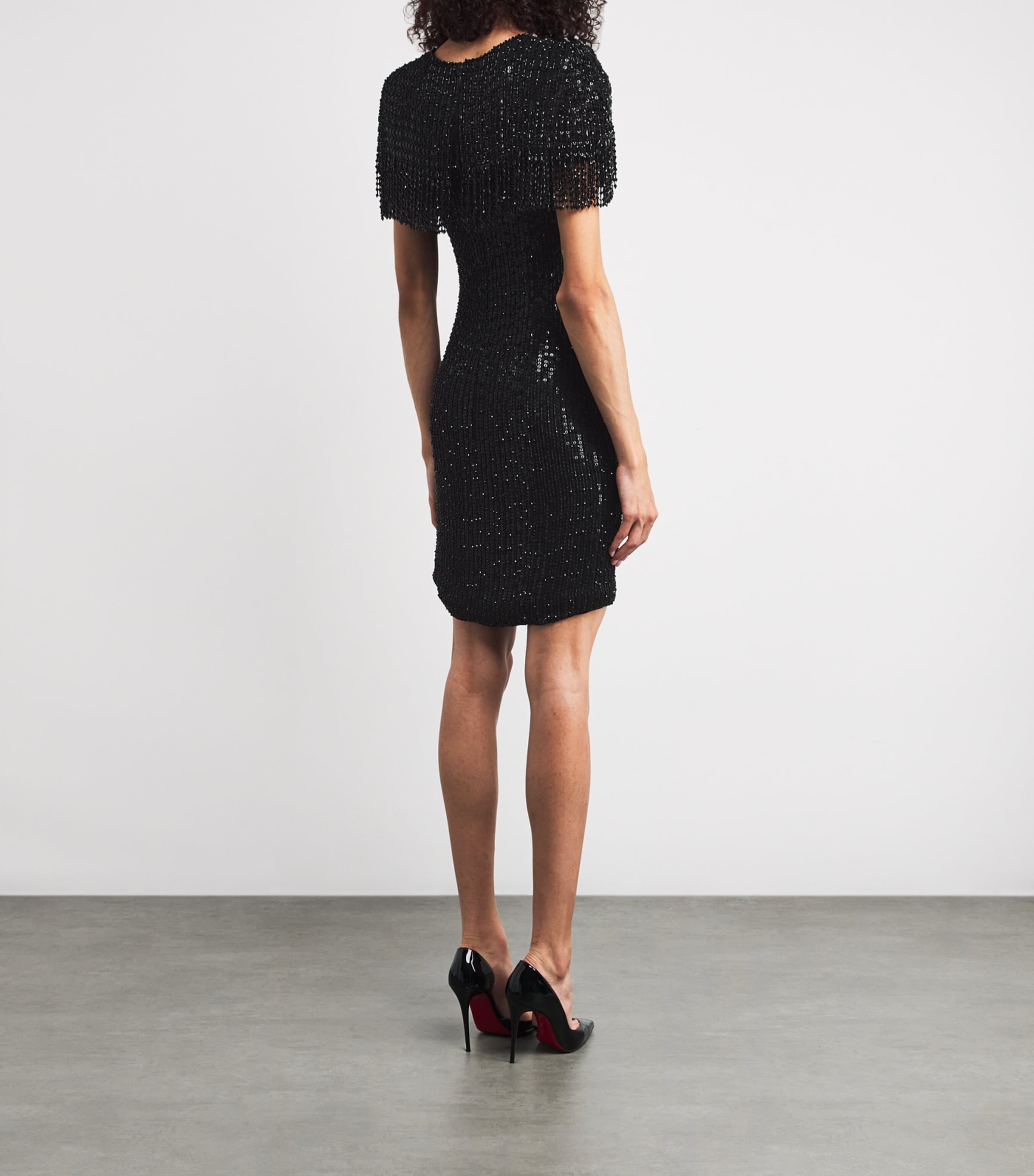 Sequin Swish Mini Dress LIQUORICE 2033 Image 3