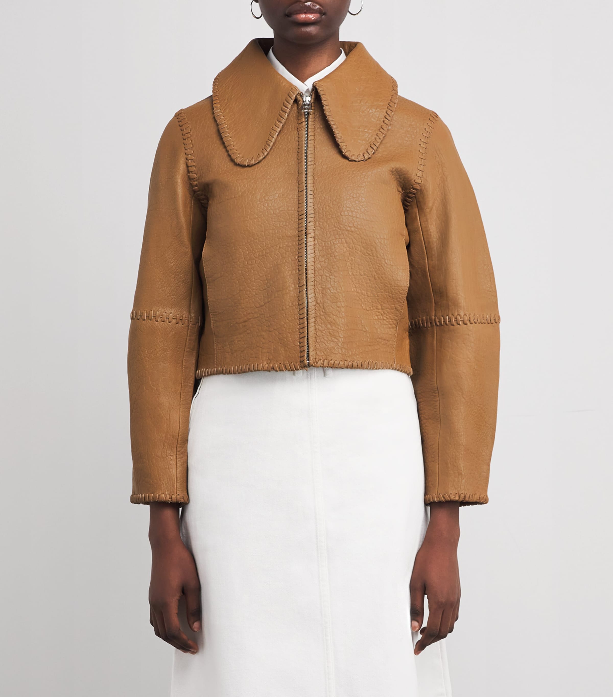 レザージャケット　BY MALENE BIRGER Beatrisse leather jacket - Buy Coats & Jackets online | By