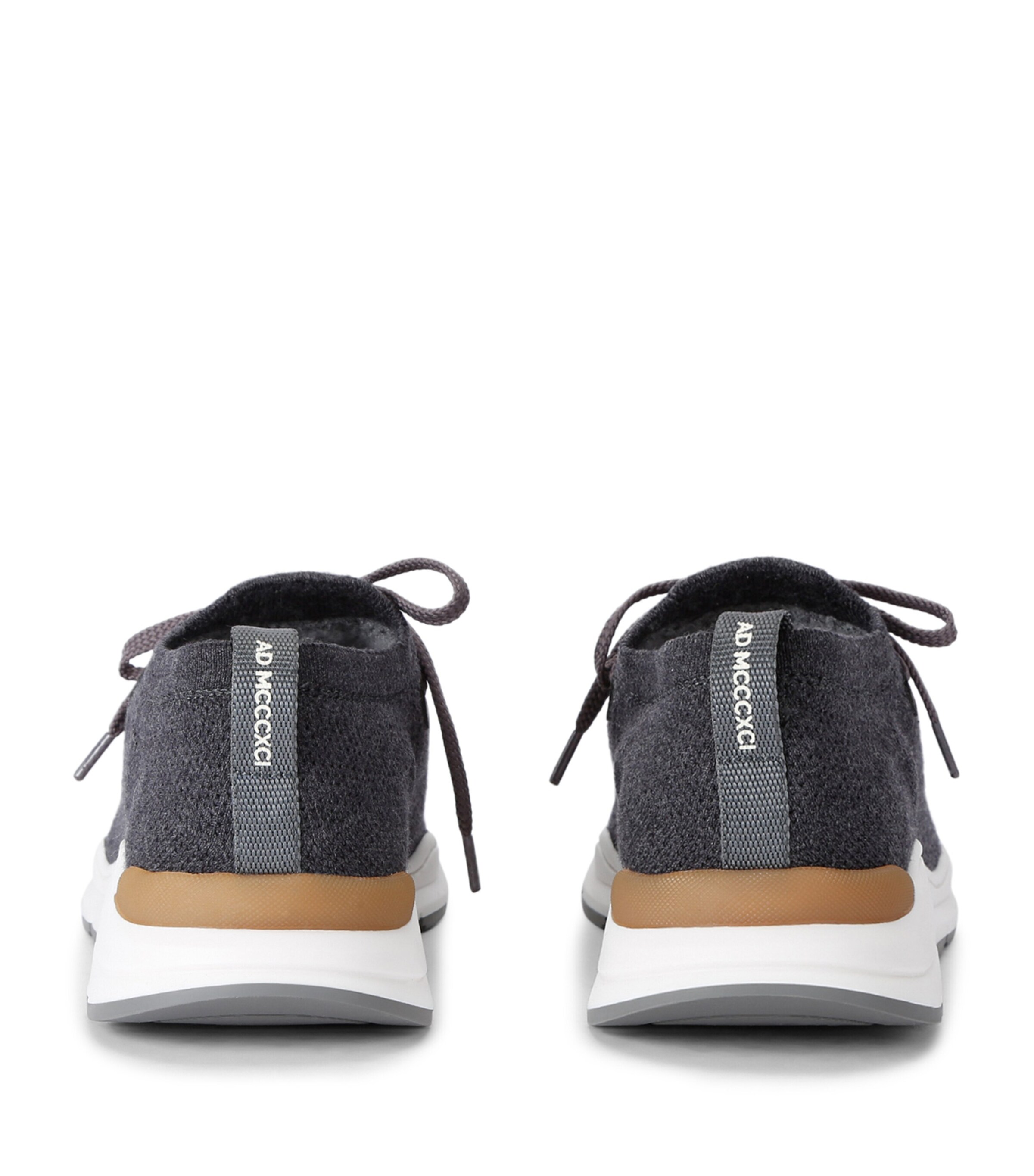 Brunello Cucinelli Kids Cotton Knitted Sneakers Navy Image 2