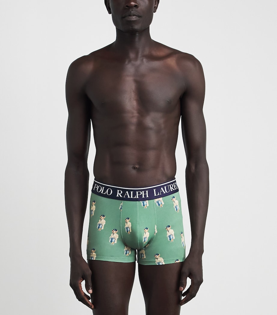 Polo Ralph Lauren Mens Stretch-Cotton Litchfield Trunks (Pack of 2) Bstlle Blu/ftgue Aob Image 2