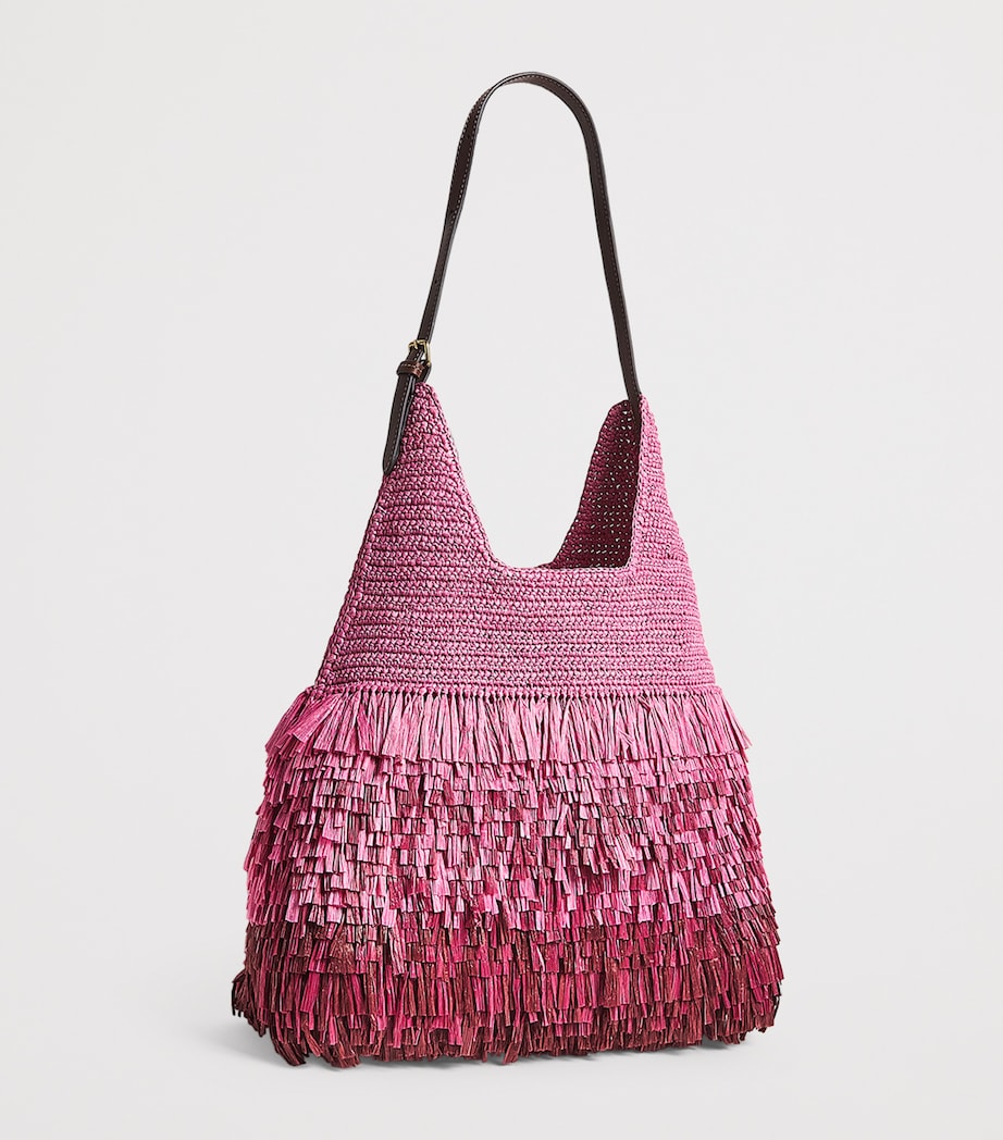 Straw Shag Tote Bag BUBBLEGUM Image 3