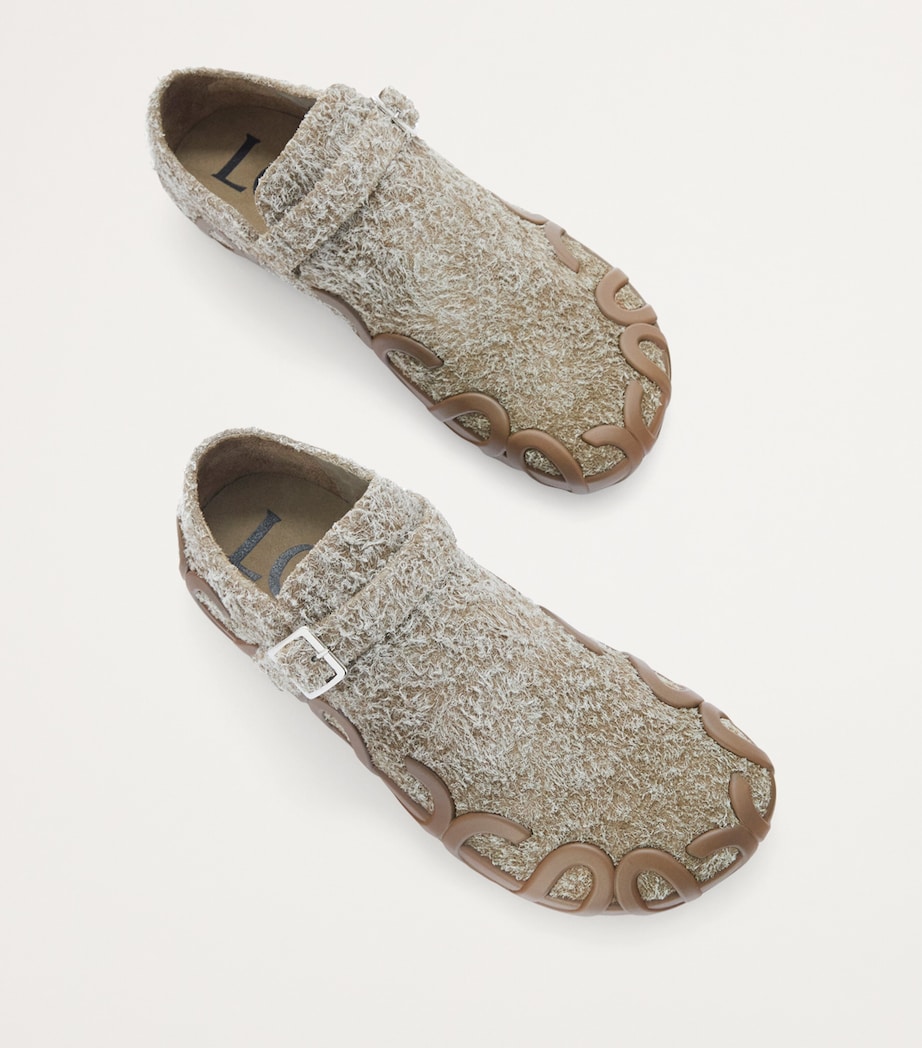 LOEWE Suede Rise Loafers Khaki Green Image 4