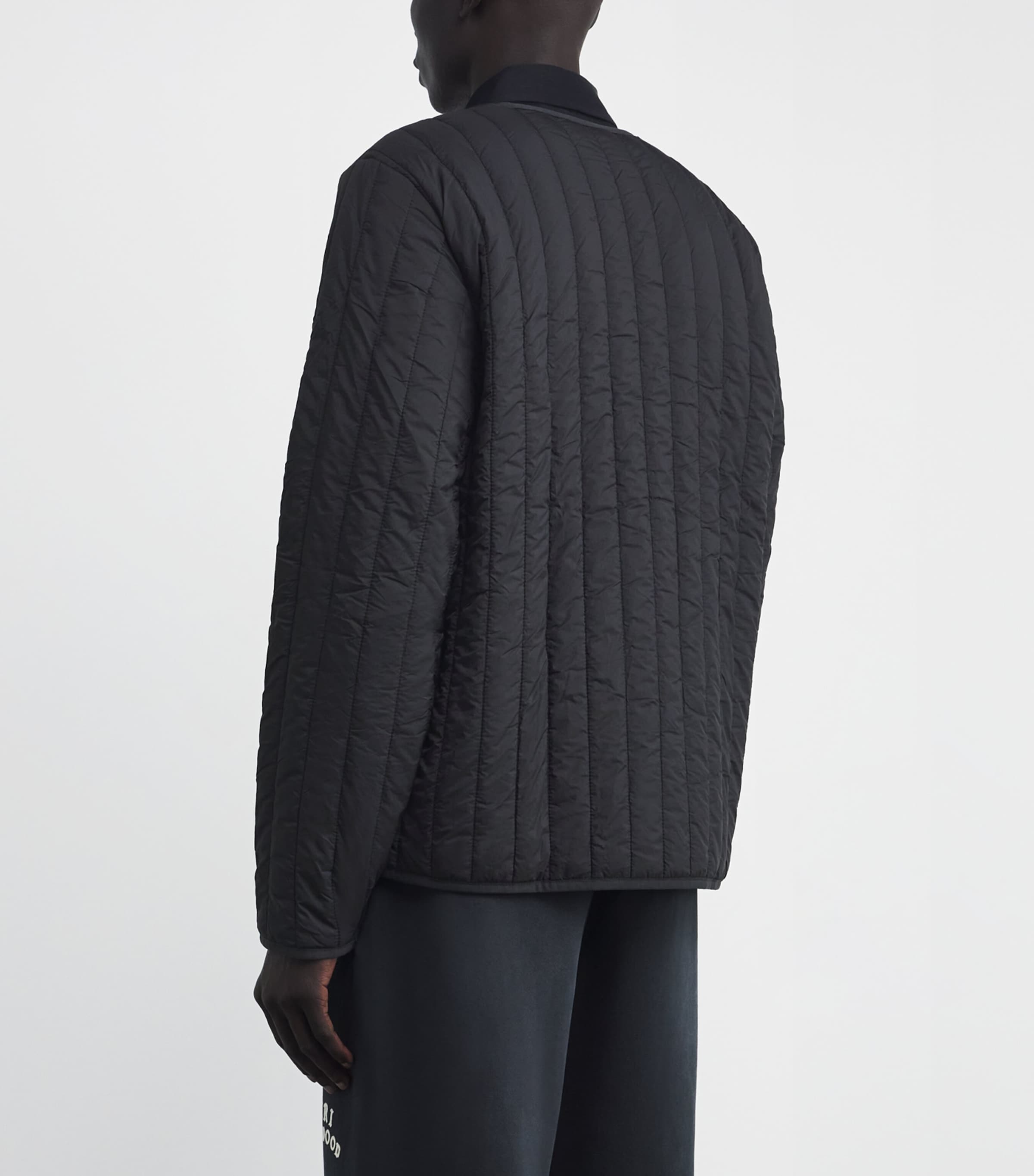 Quilted Banja Liner Jacket 01 BLACK Image 4