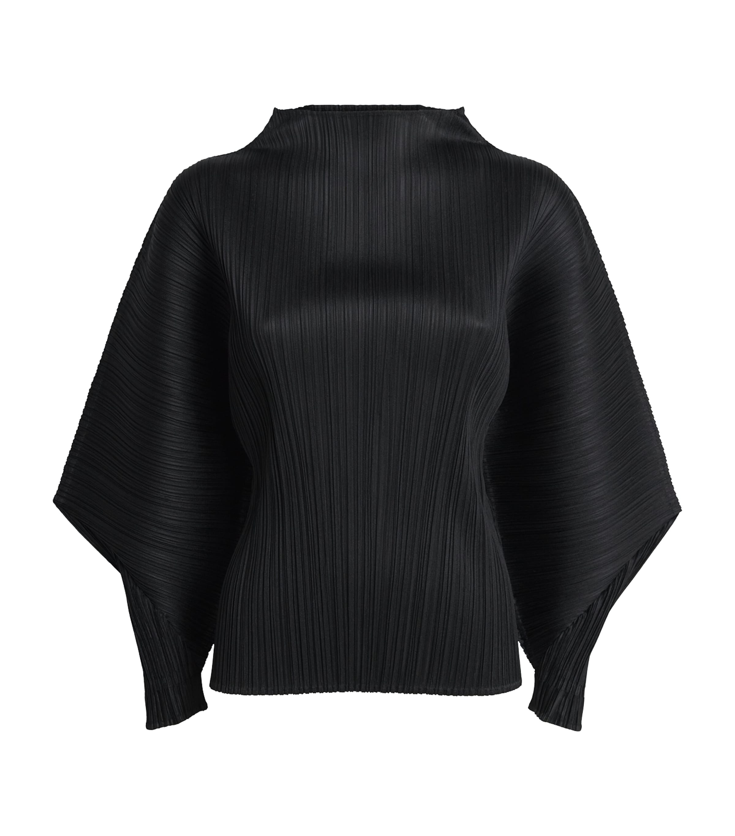Pleats Please Issey Miyake Black Skyline High-Neck Top | Harrods US