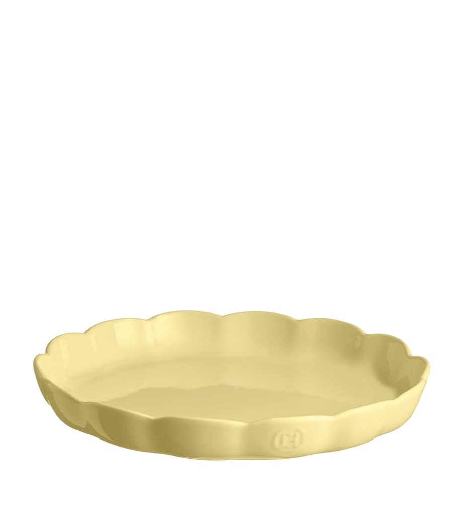Emile Henry Ceramic Madeleine Tart Dish (31cm) Vanilla Image 1