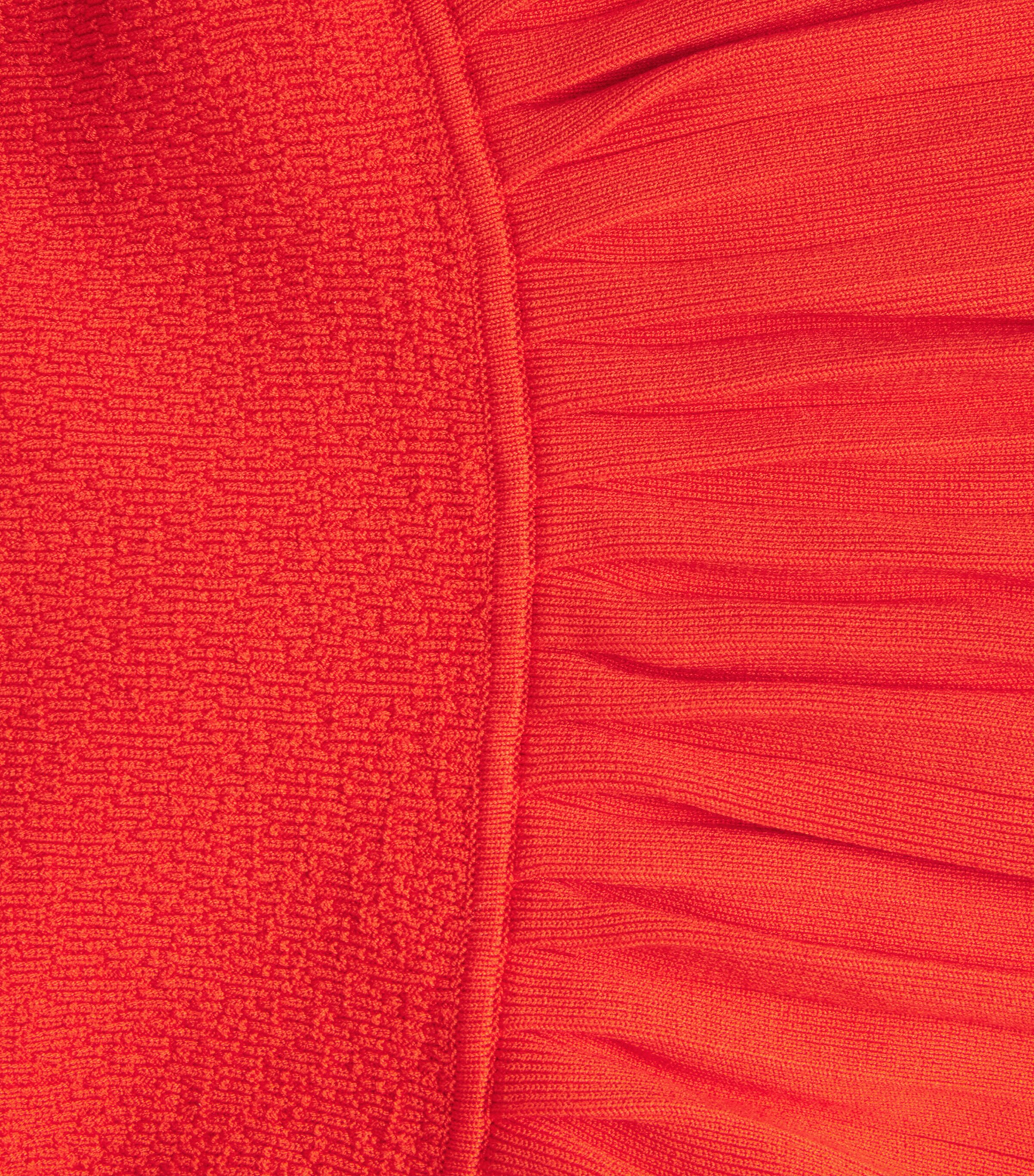 Claudie Pierlot Womens Knitted High-Neck Mini Dress Tangerine Image 6