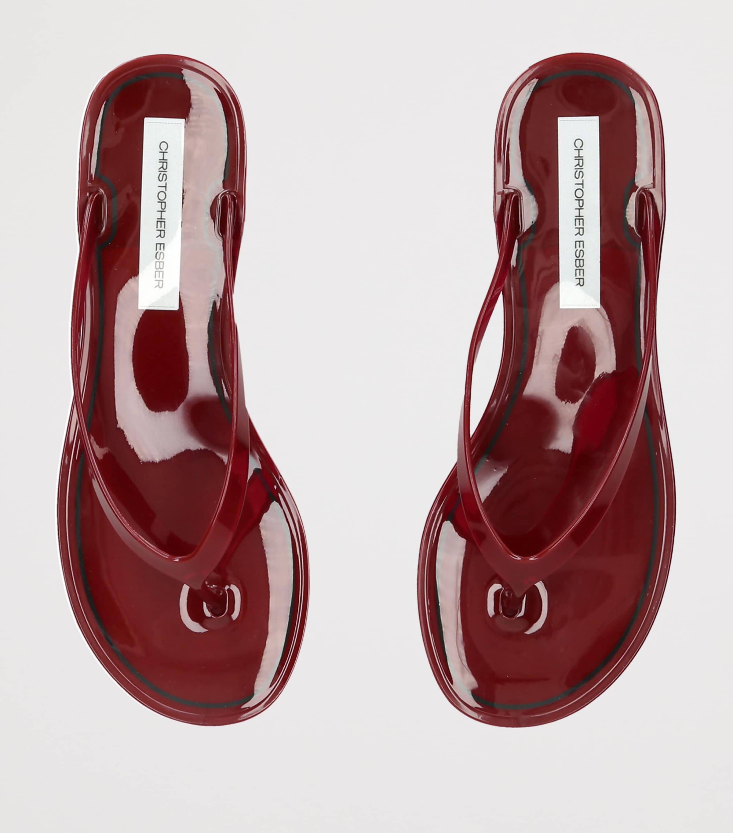 Christopher Esber Jo Flip Flops Wine Image 4
