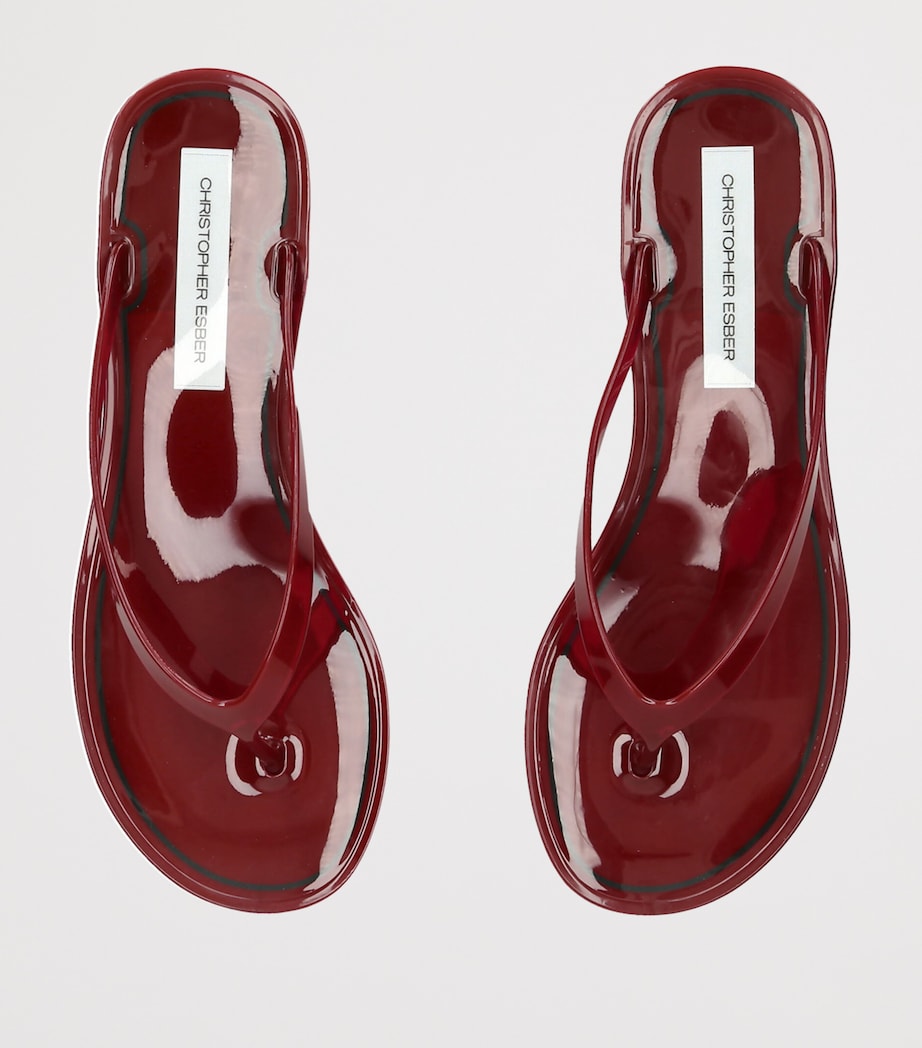 Christopher Esber Jo Flip Flops Wine Image 4
